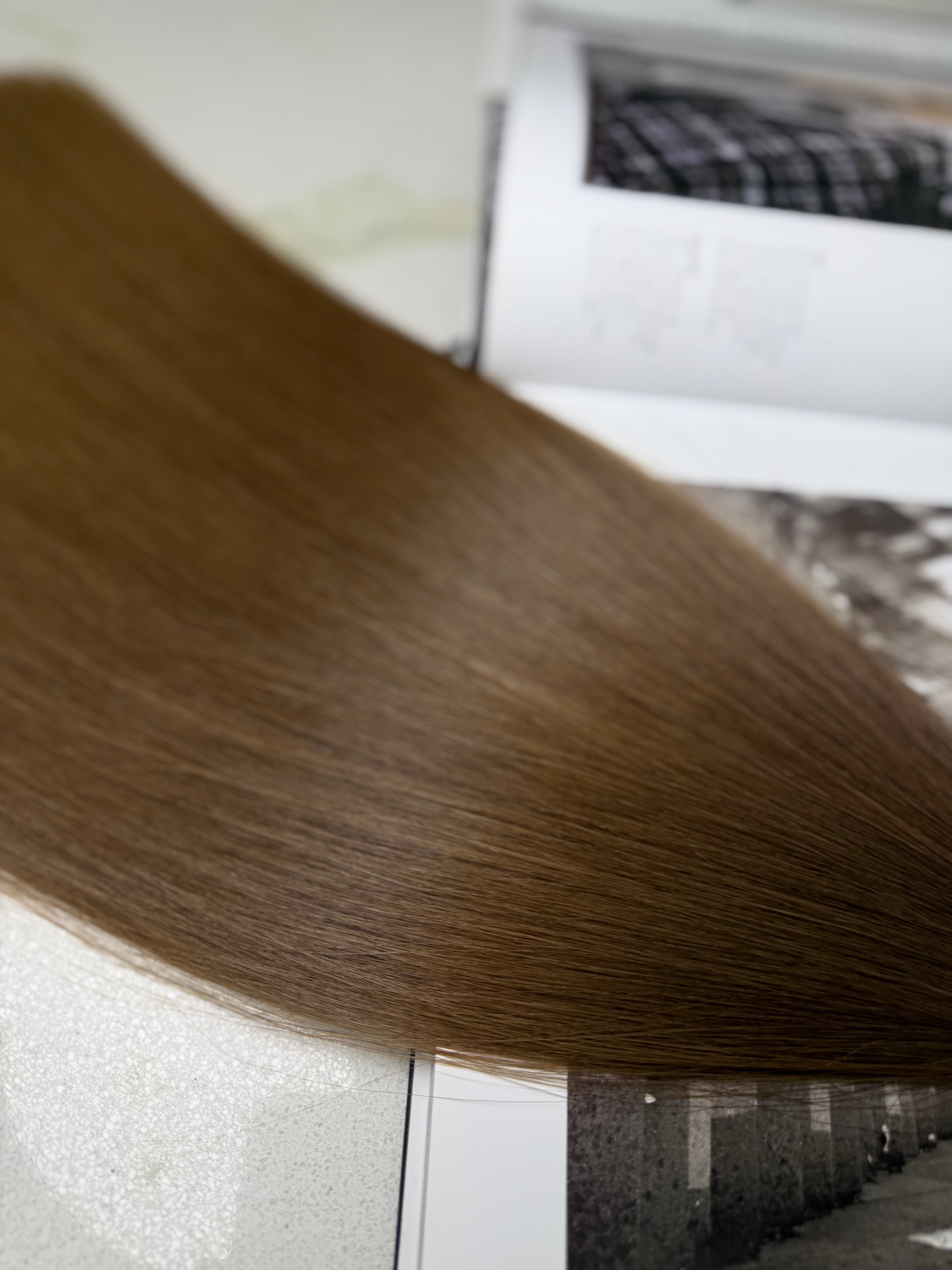 Premium Slavic Hair Brown Straight Bulk 20 Inch | LuxHairNYC