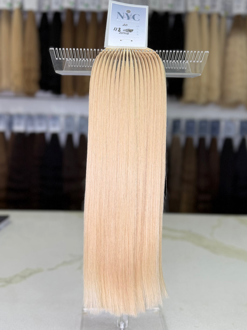 Premium Slavic Hair Blonde Straight Bulk 20 Inch | LuxHairNYC