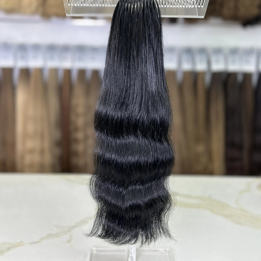 K-tip Slavic hair, colored, wavy 20 inch, 125gr, 198str