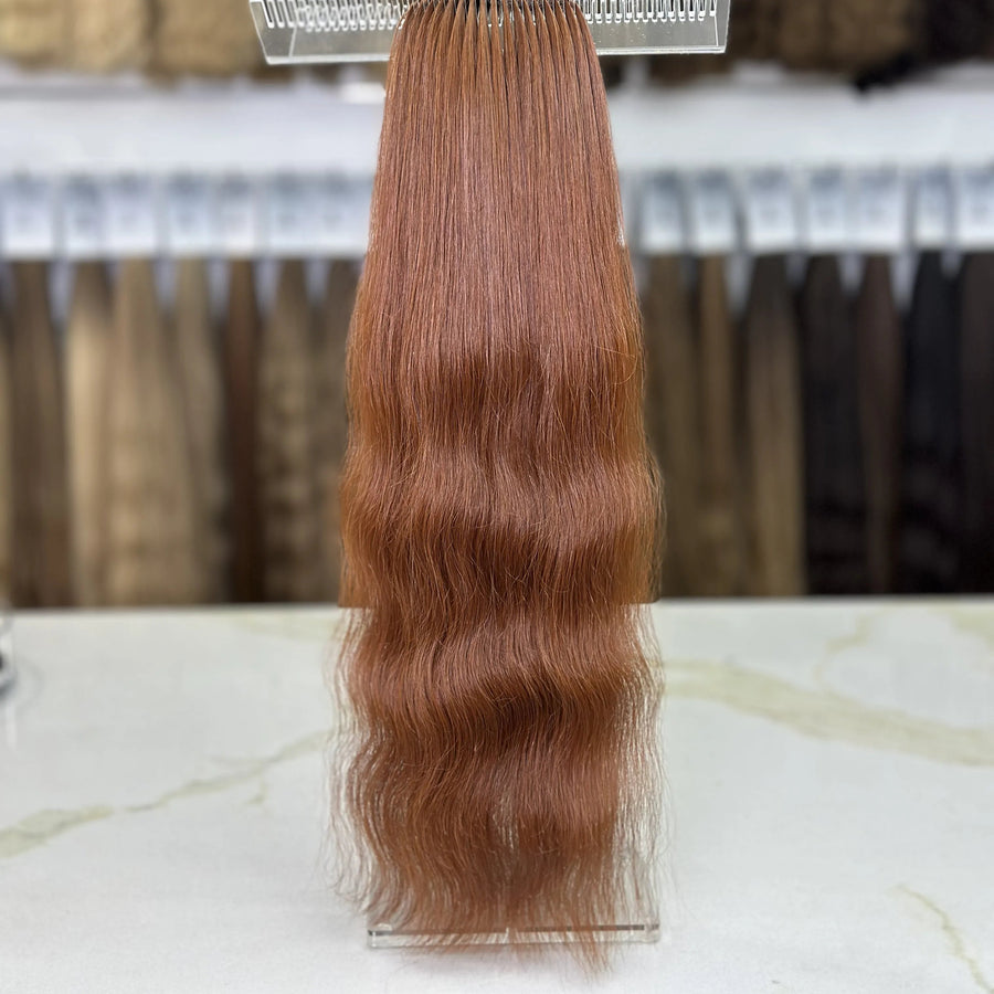K-tip Slavic hair, colored, wavy 22 inch, 90gr, 190str
