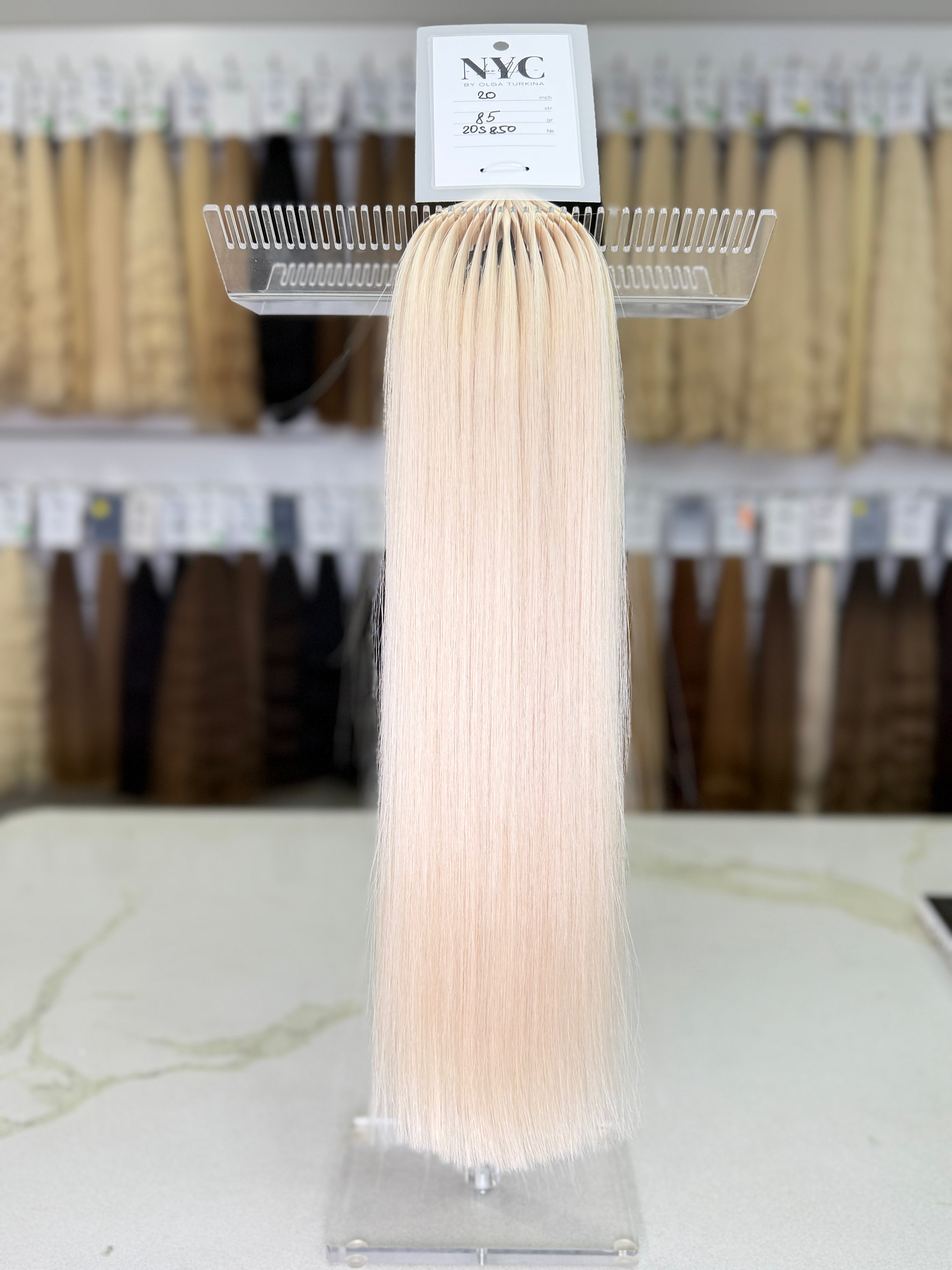 Premium Slavic Hair Blonde Straight Bulk 20 Inch | LuxHairNYC