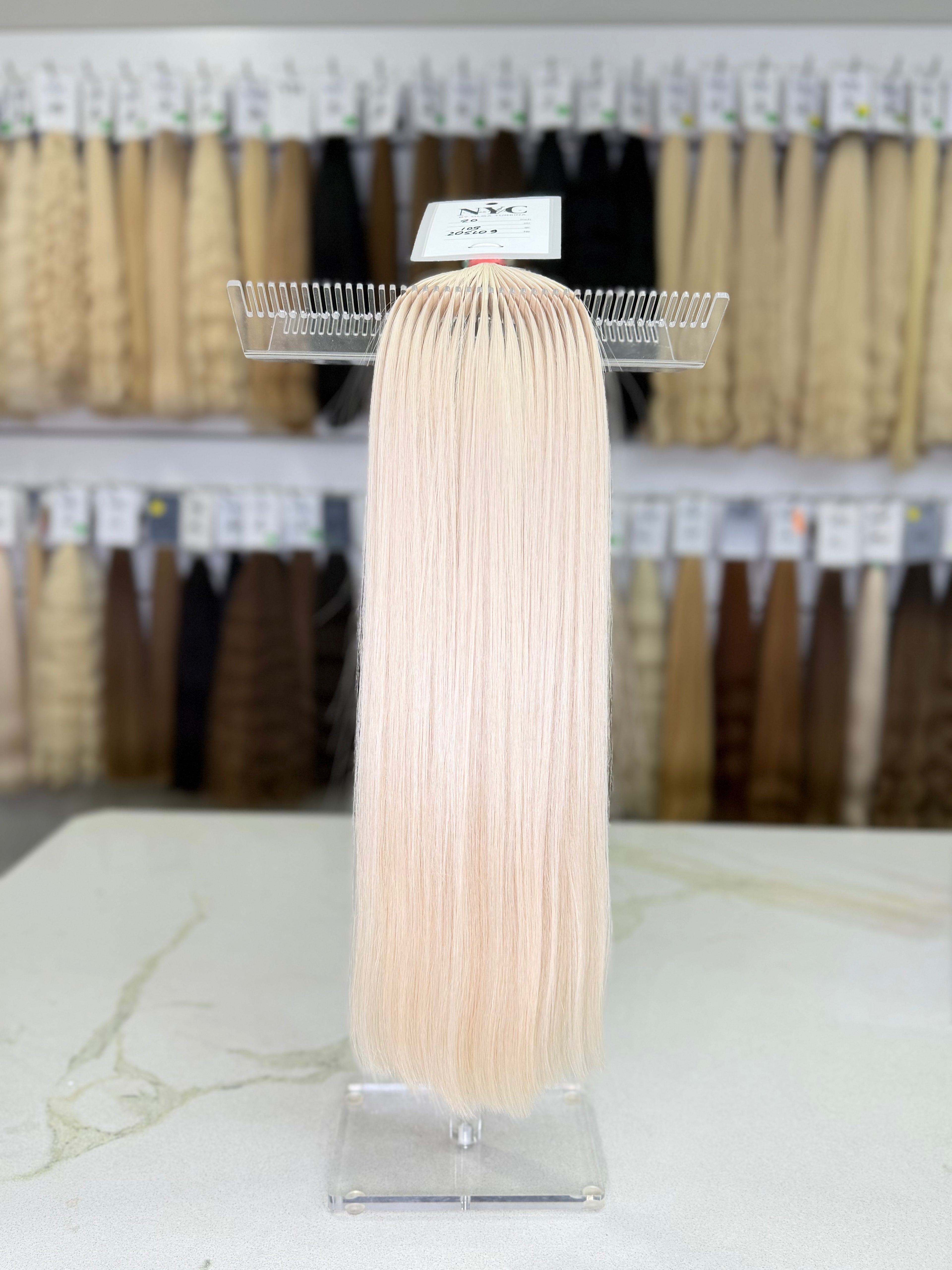 Premium Slavic Hair Blonde Straight Bulk 20 Inch | LuxHairNYC