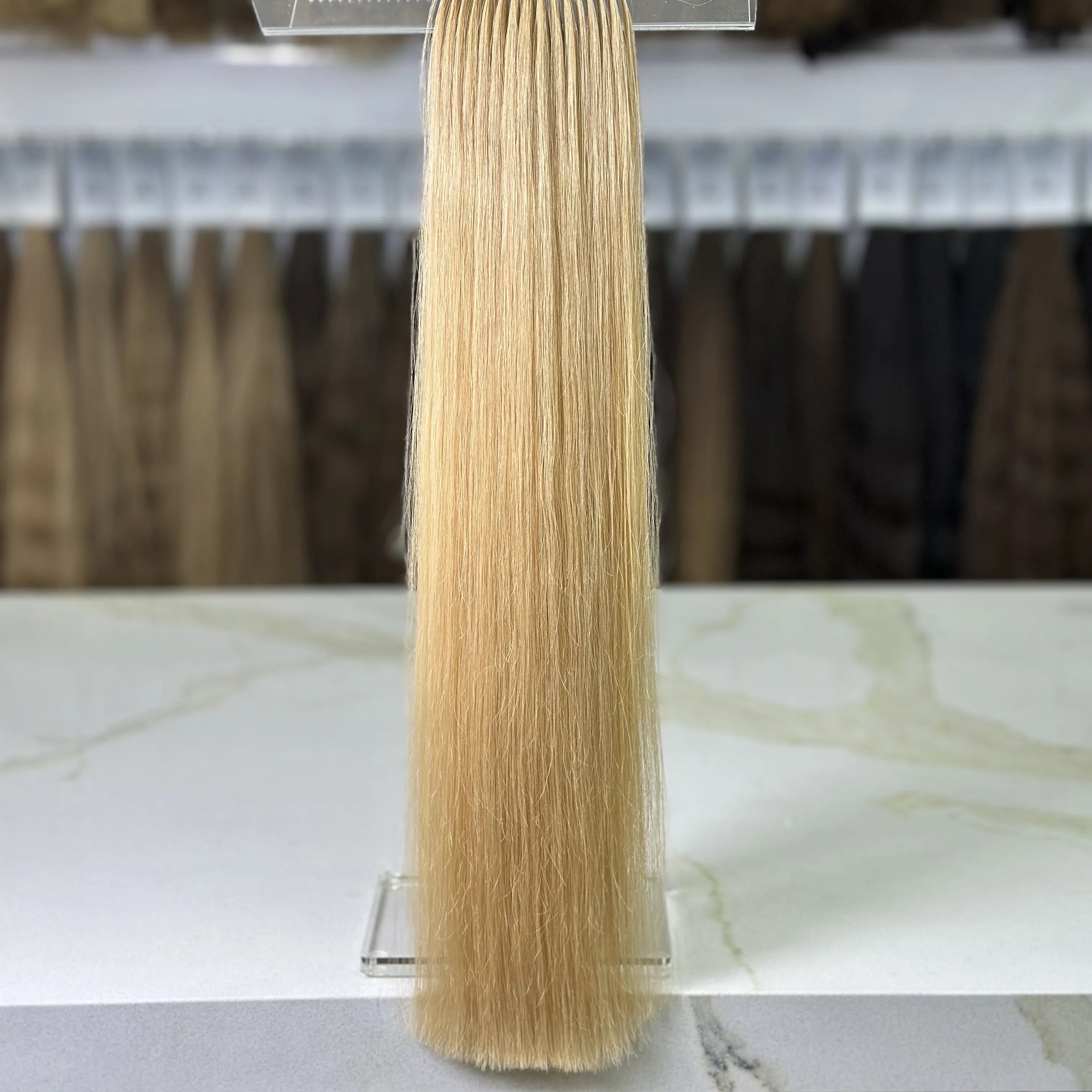 K-tip Slavic hair, colored, straight 24 inch, 93gr, 155str - LUXHAIRNYCSHOP