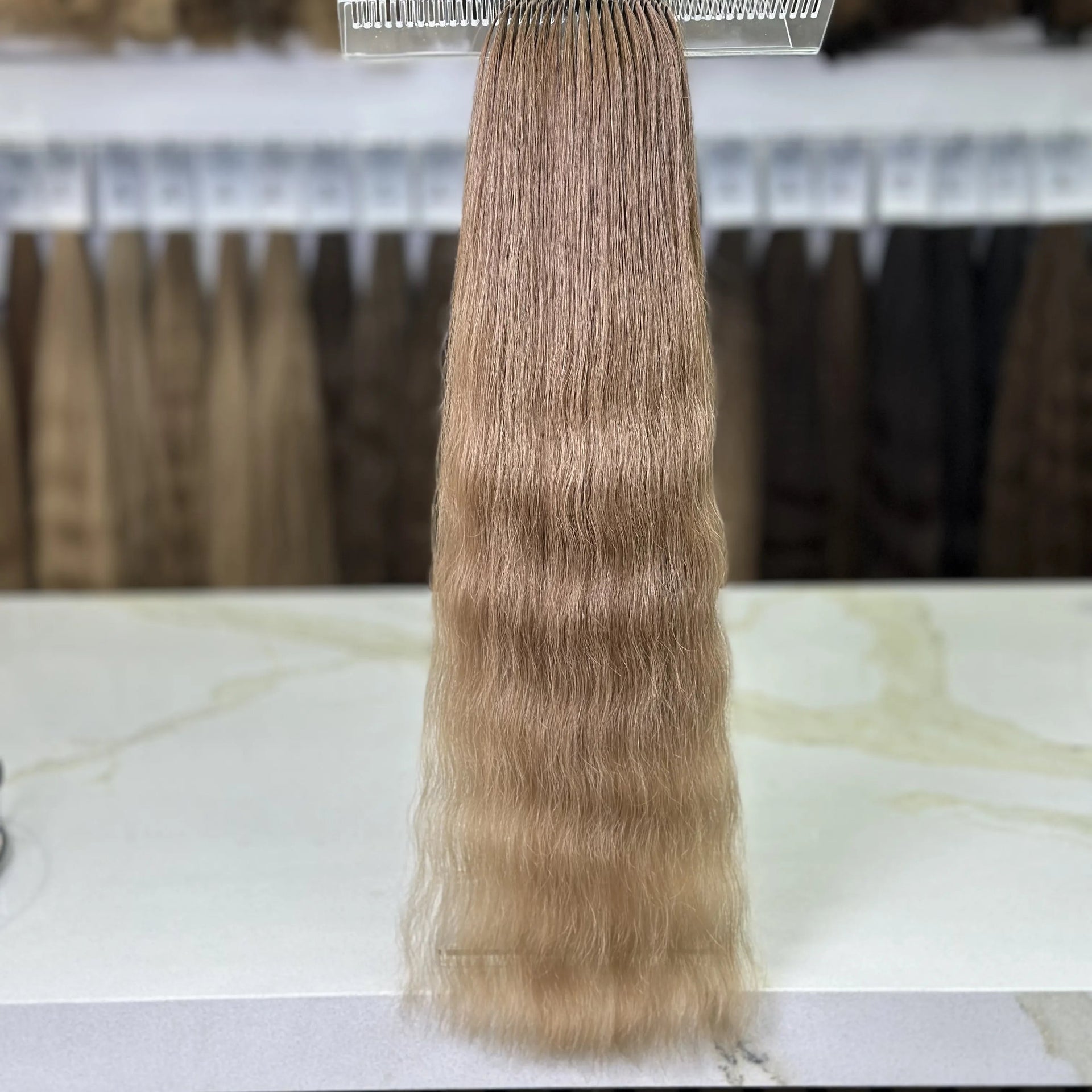 K-tip Slavic hair, colored, wavy 24 inch, 125gr, 224str