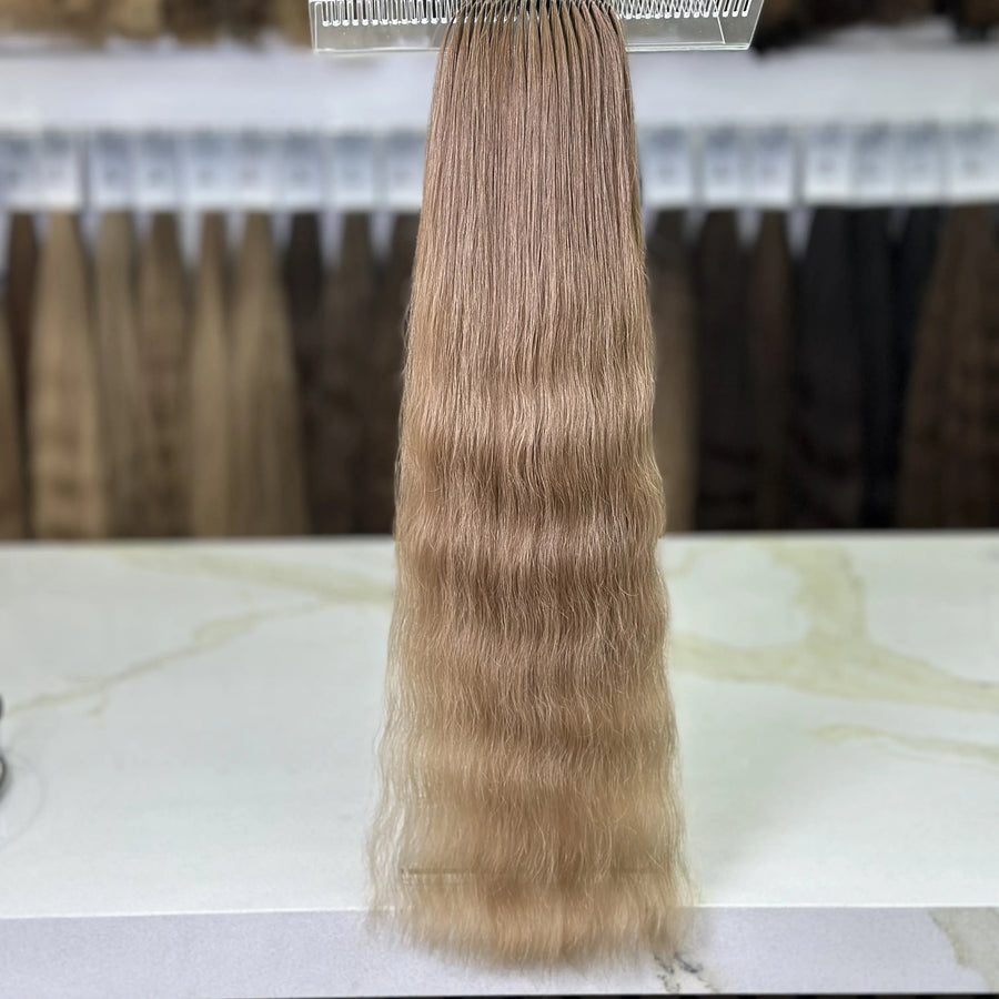 K-tip Slavic hair, colored, wavy 24 inch, 125gr, 224str