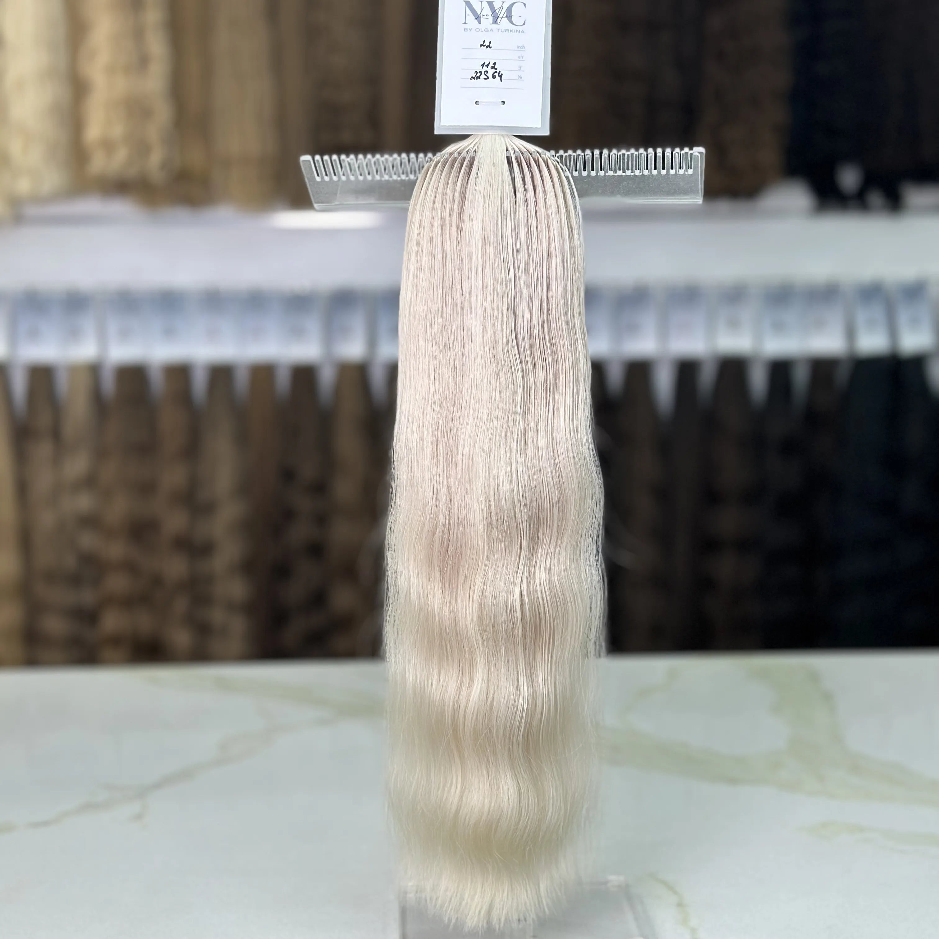 Bulk Slavic hair, colored ,wavy 22 inch: 109 g - LUXHAIRNYCSHOP
