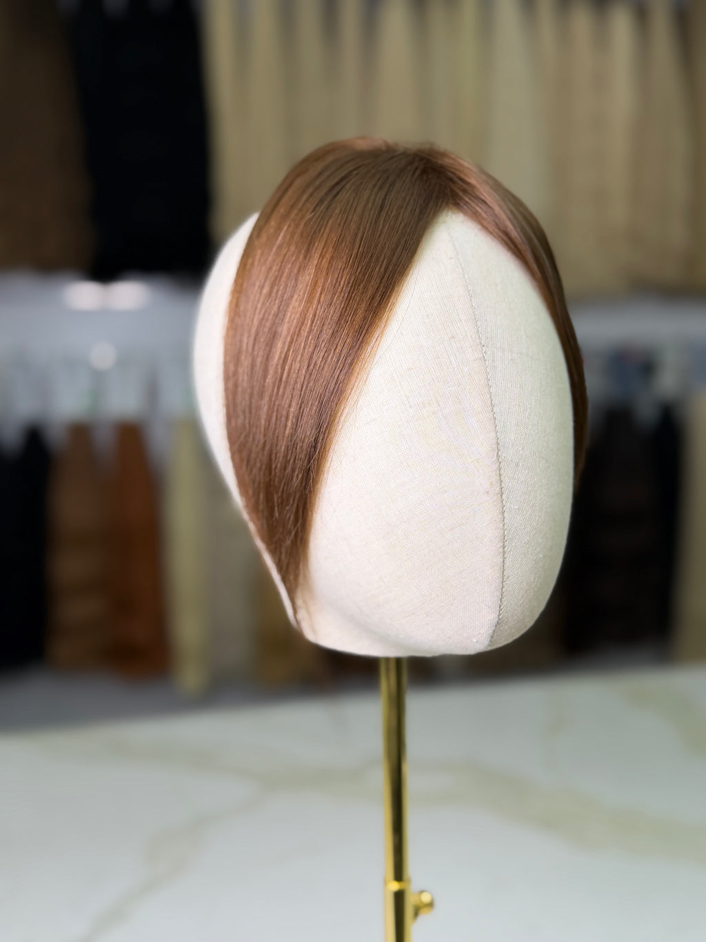 Slavic Virgin Hair Brown Curtain Bangs