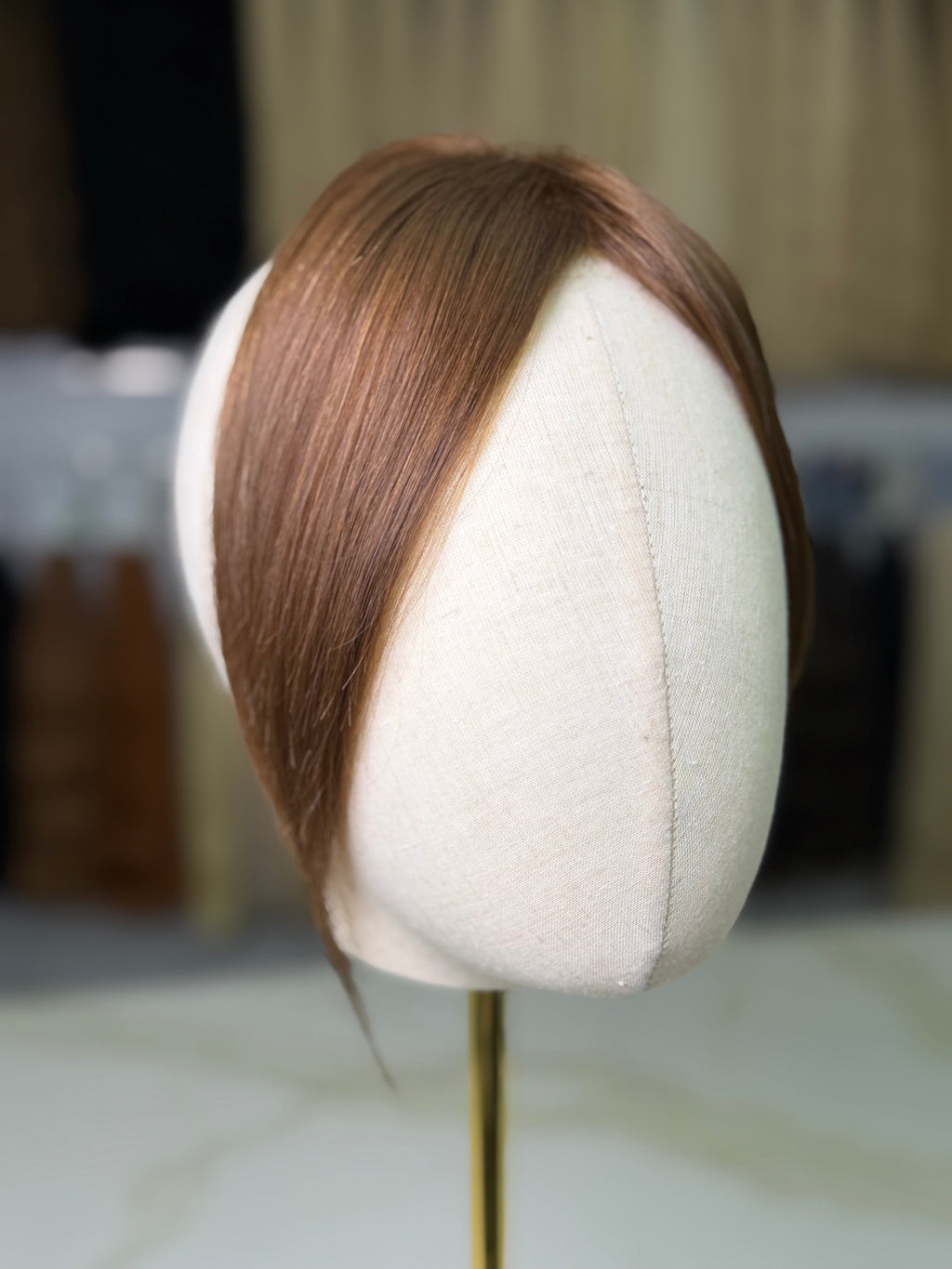Slavic Virgin Hair Brown Curtain Bangs