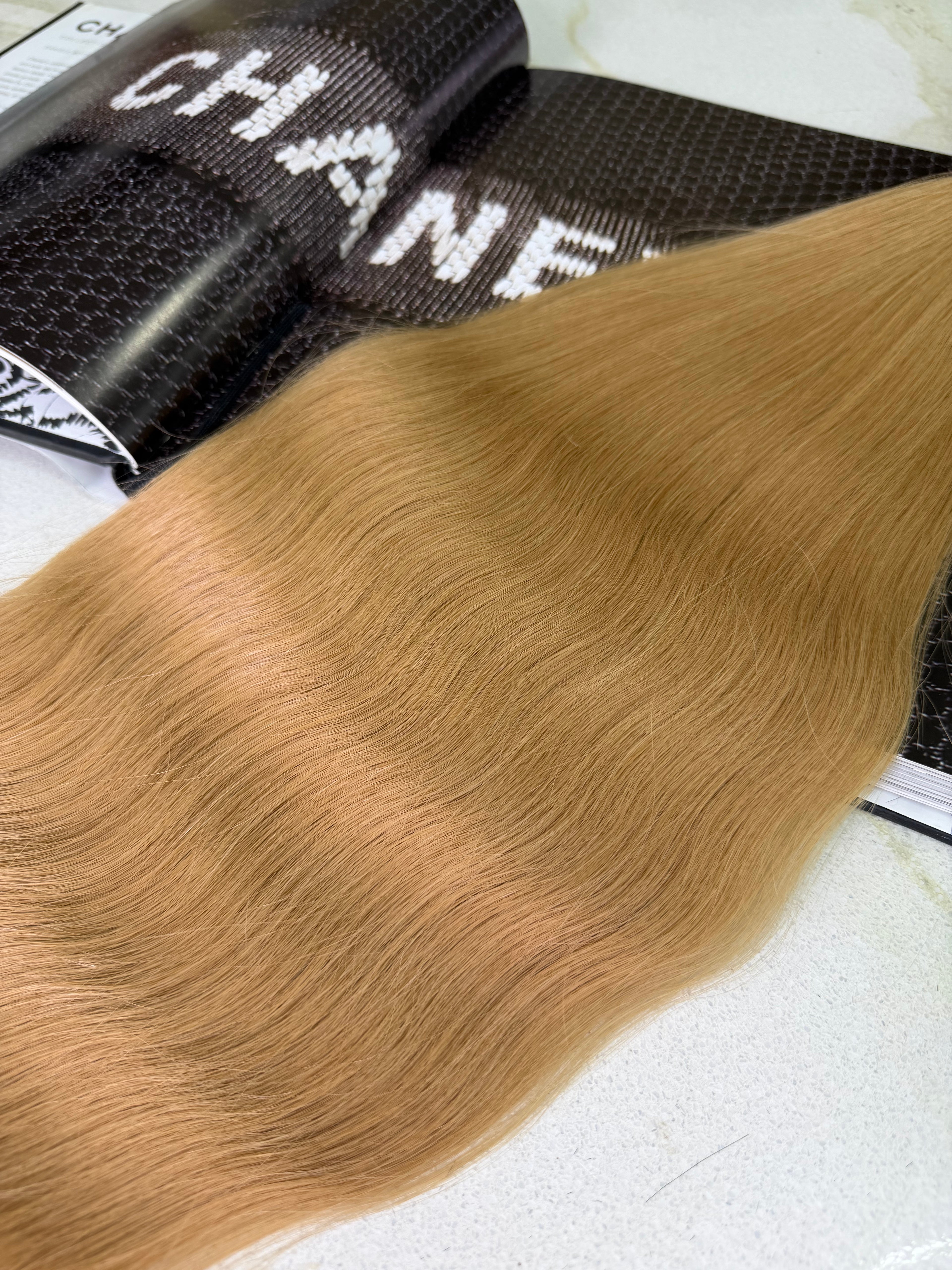 Premium Slavic Hair Golden Blonde Wavy Bulk 24 Inch | LuxHairNYC