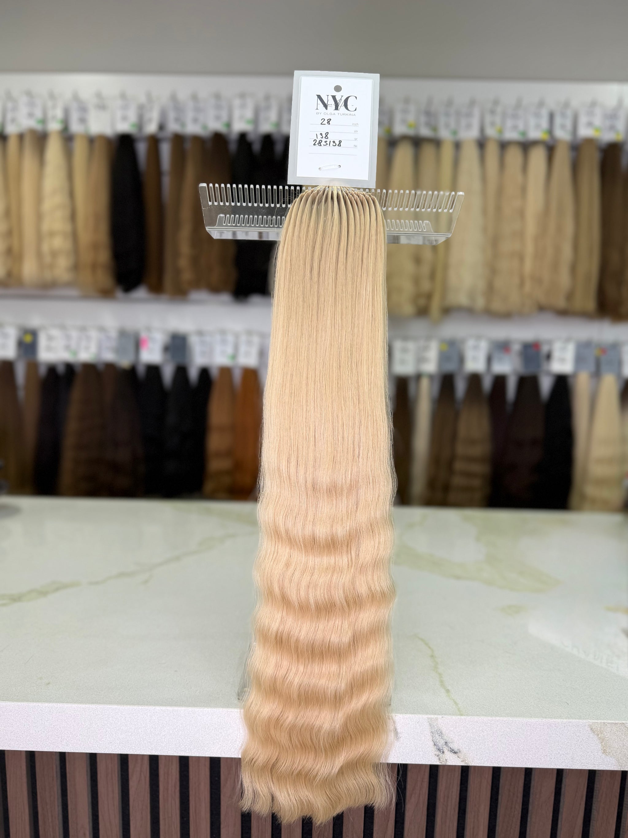 Premium Slavic Hair Blonde Wavy Bulk 28 Inch | LuxHairNYC
