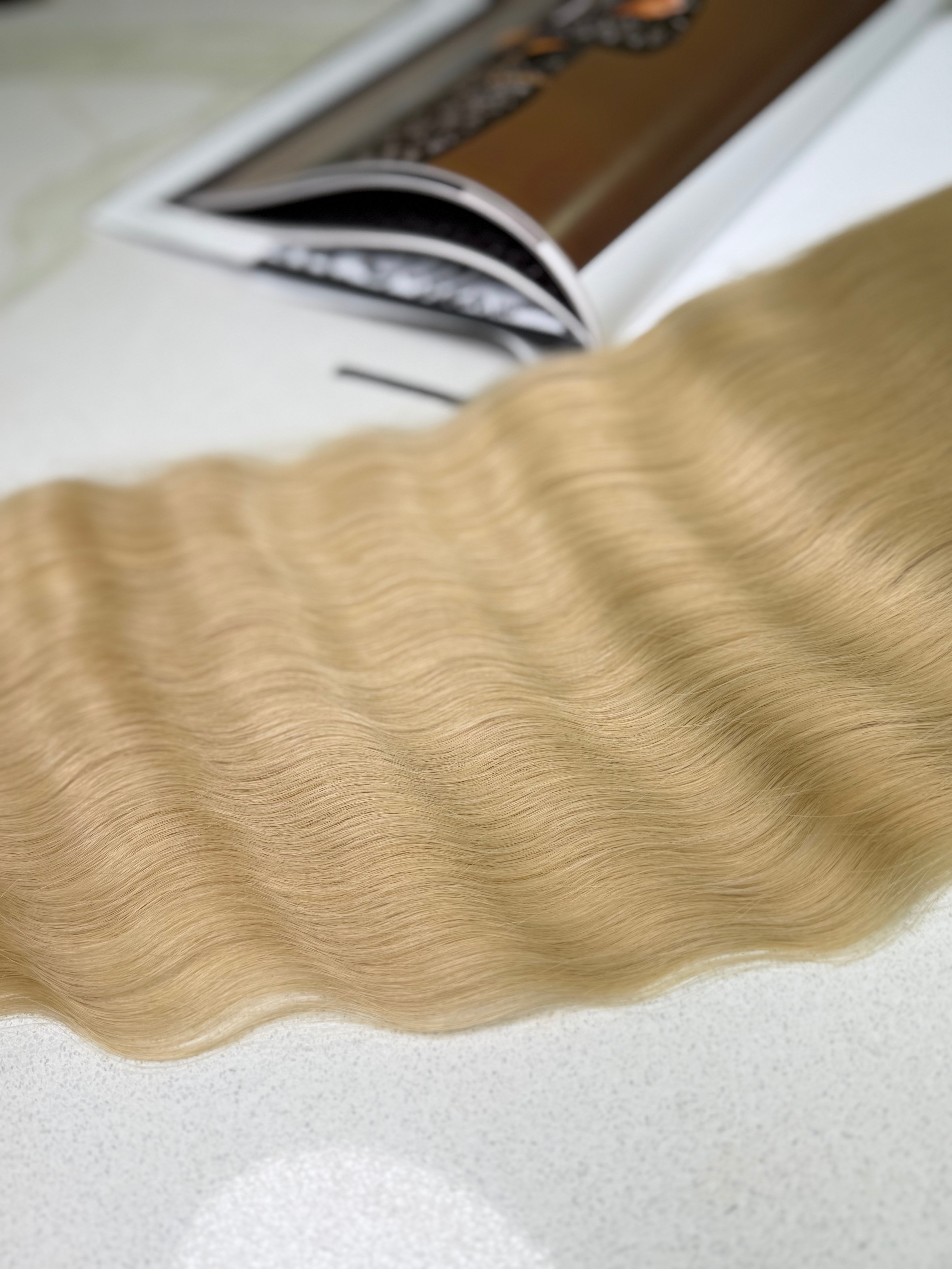 Premium Slavic Hair Blonde Wavy Bulk 28 Inch | LuxHairNYC