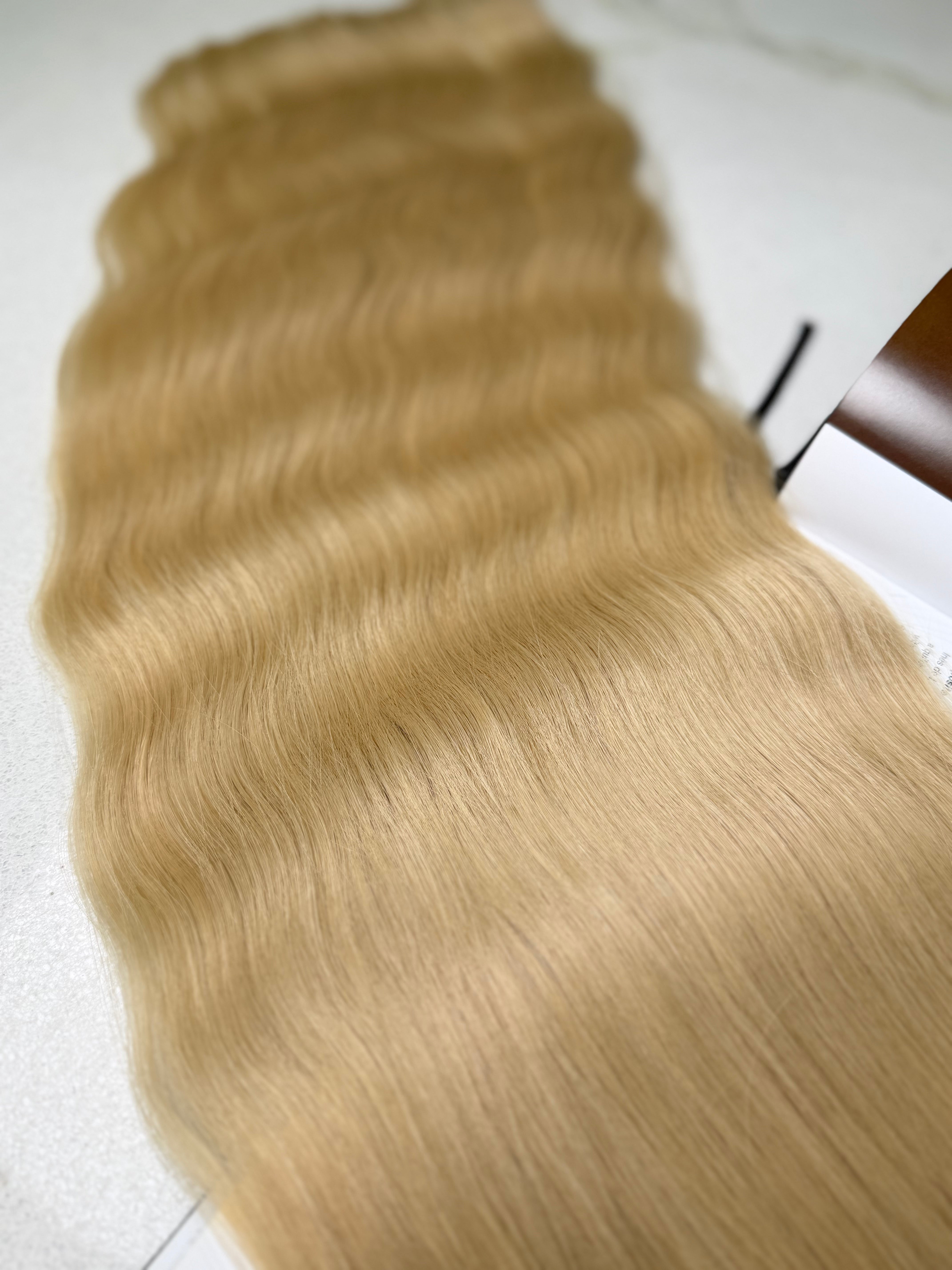 Premium Slavic Hair Blonde Wavy Bulk 28 Inch | LuxHairNYC