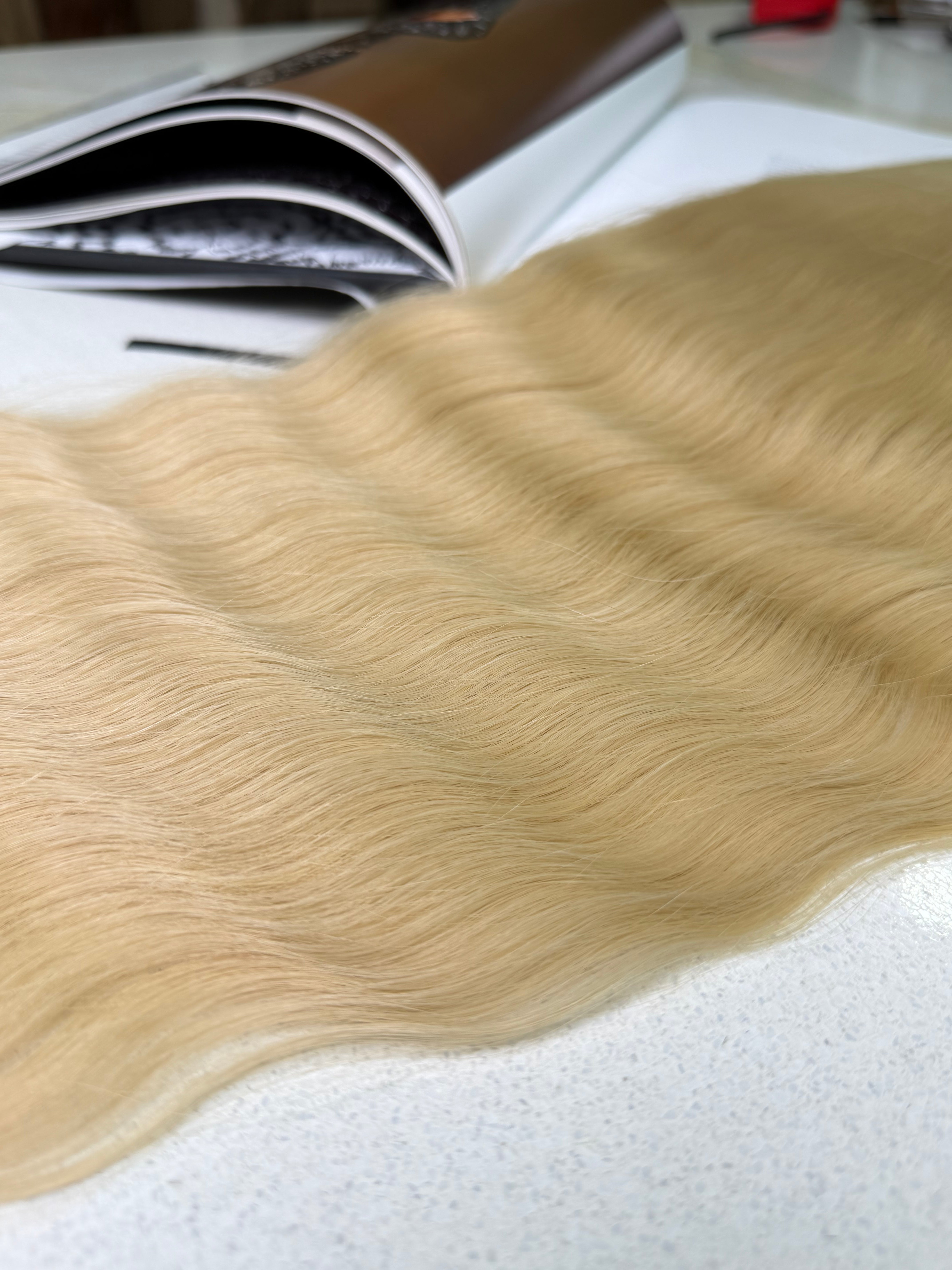Premium Slavic Hair Blonde Wavy Bulk 28 Inch | LuxHairNYC
