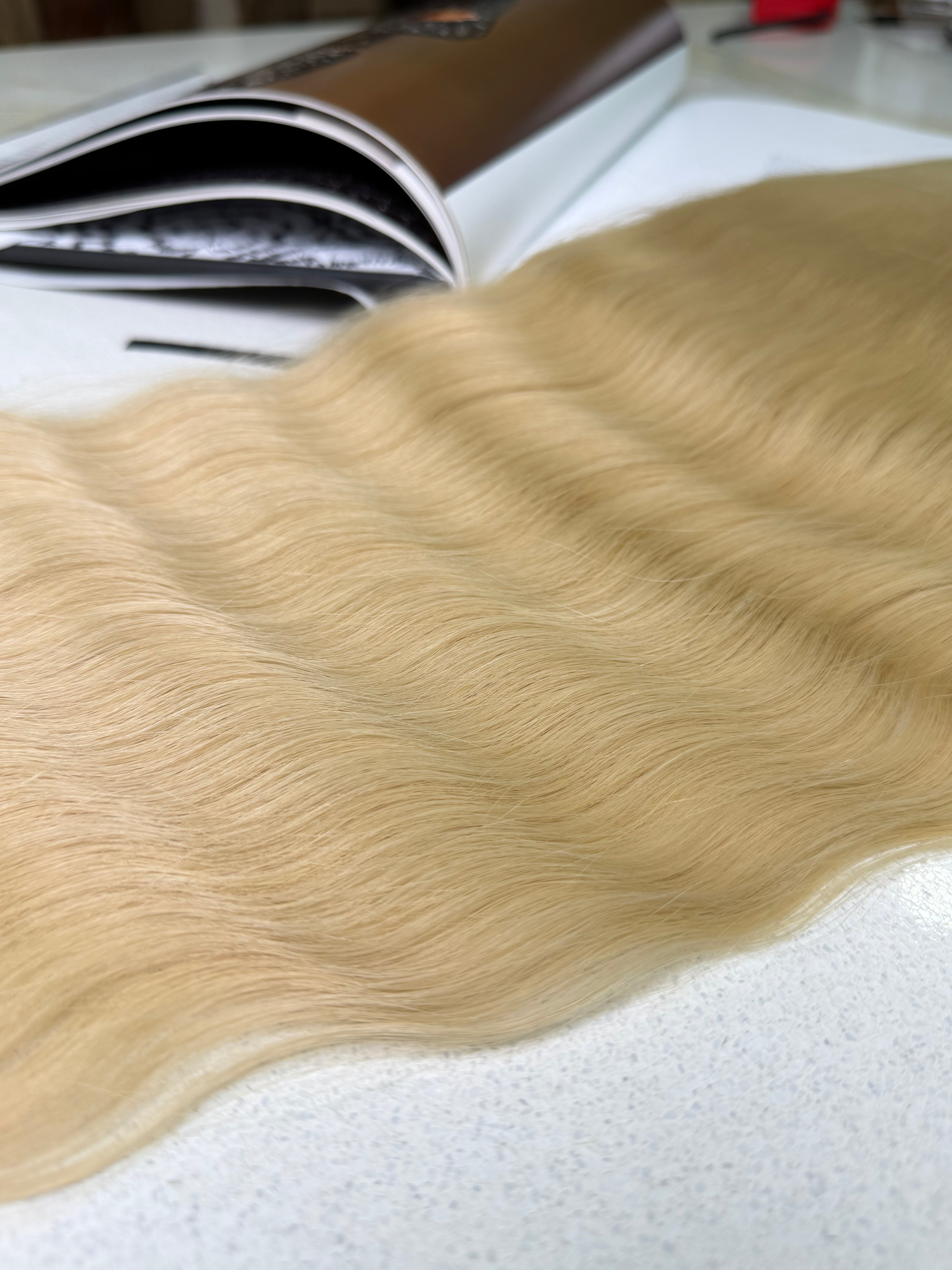 Premium Slavic Hair Blonde Wavy Bulk 28 Inch | LuxHairNYC