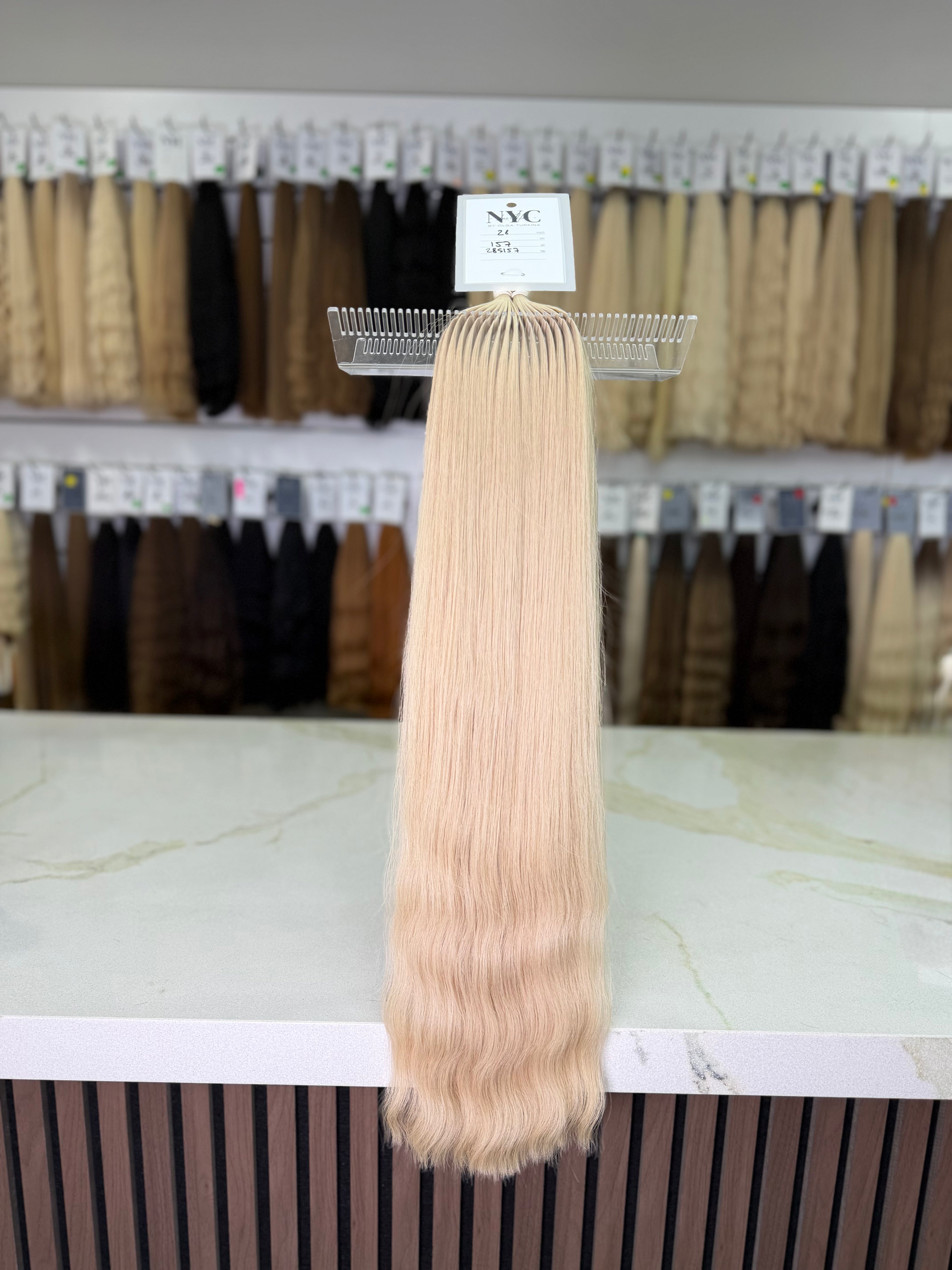 Premium Slavic Hair Blonde Wavy Bulk 28 Inch | LuxHairNYC