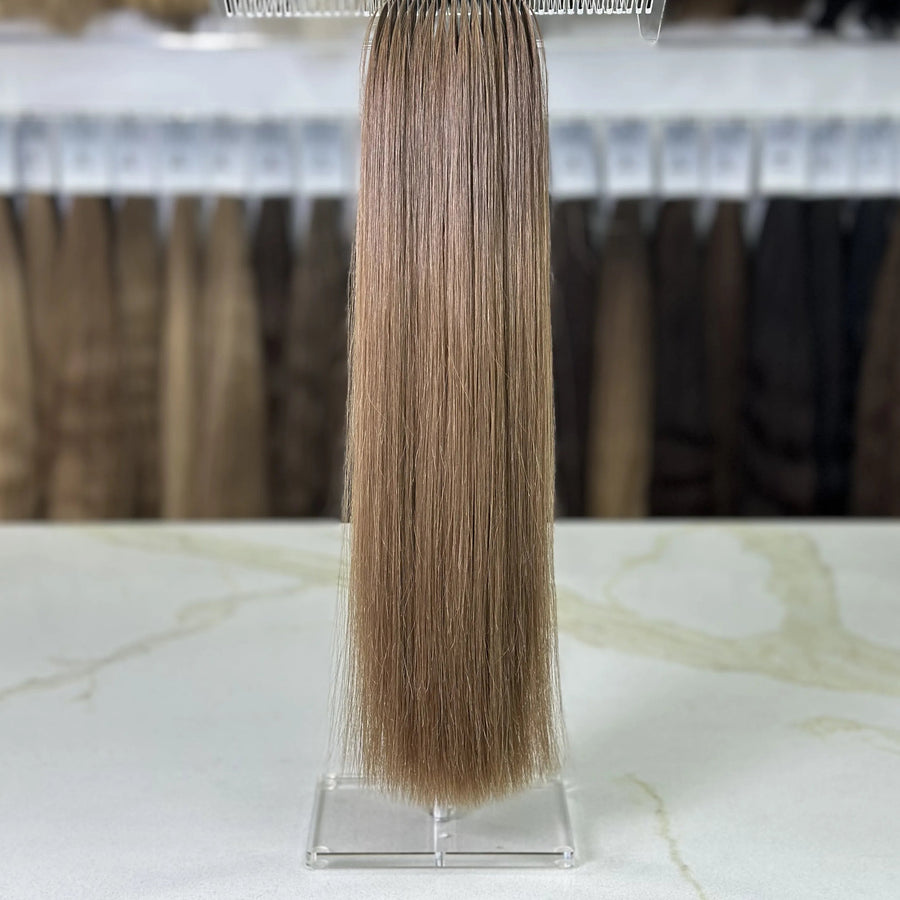K-tip Slavic hair, colored, straight 20 inch, 133gr, 181 str