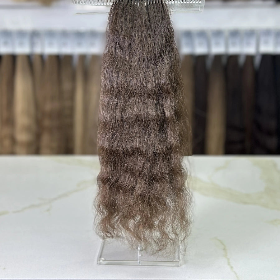 K-tip Slavic hair, colored, curly 20 inch, 108gr, 203str