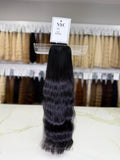 Premium Slavic Colored Hair Black Wavy Bulk 22 Inch | LuxHairNYC