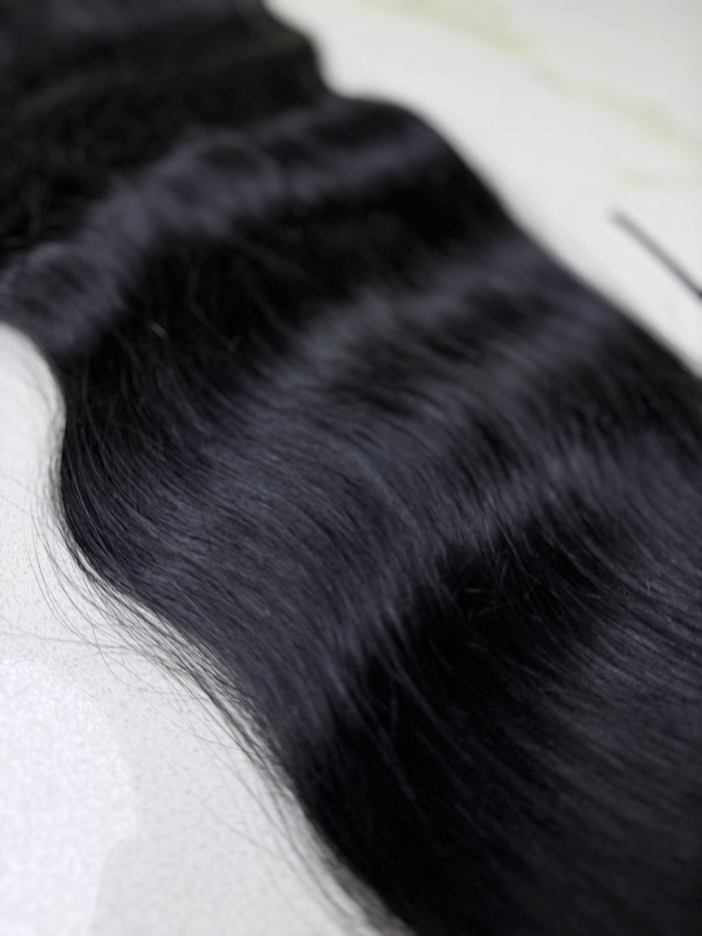 Premium Slavic Colored Hair Black Wavy Bulk 24 Inch | LuxHairNYC
