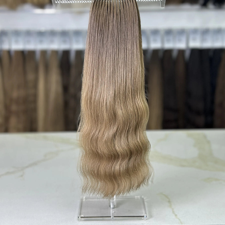K-tip Slavic hair, colored, wavy 20 inch, 119gr, 200str