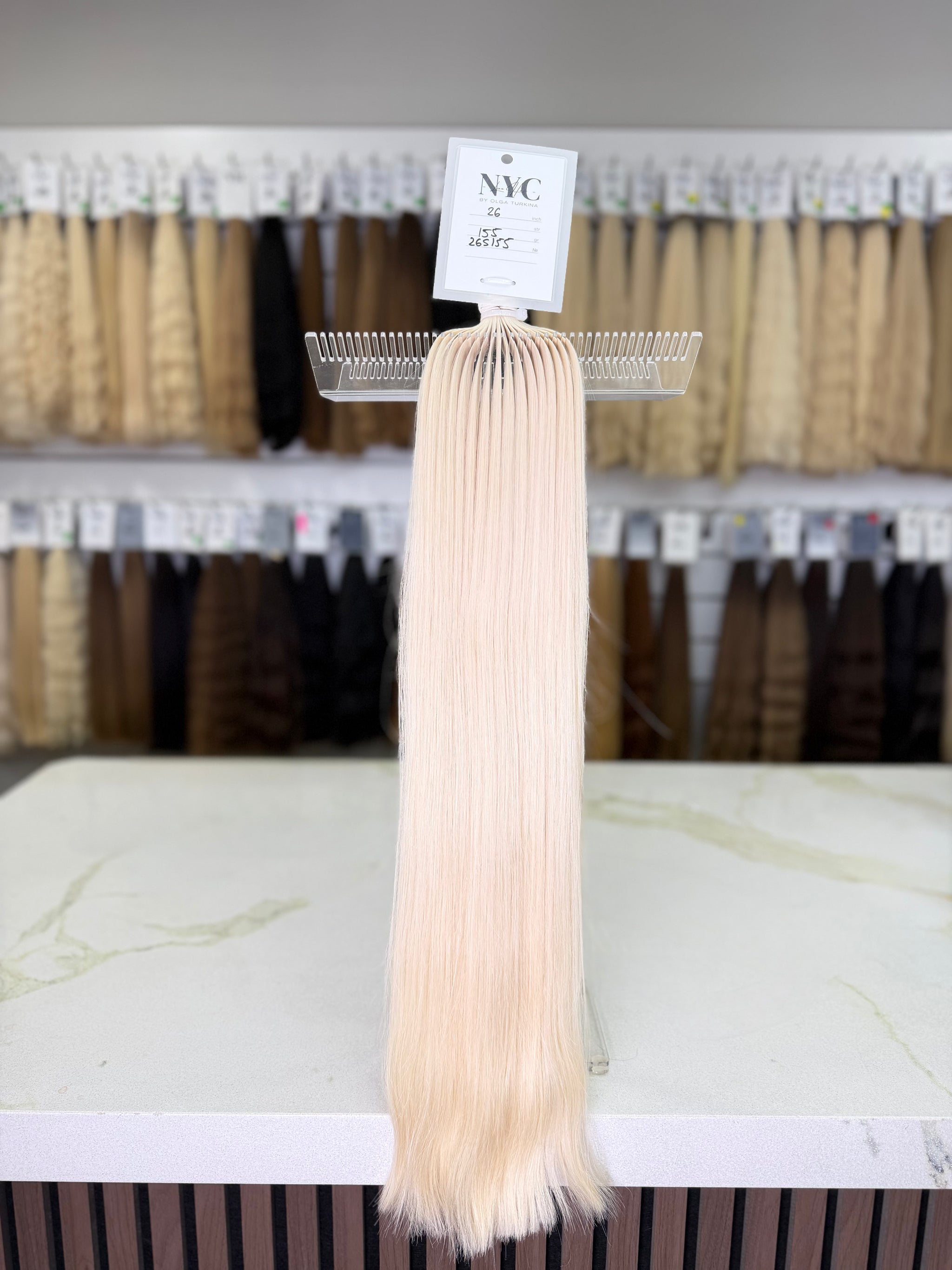 Premium Slavic Hair Blonde Straight Bulk 26 Inch | LuxHairNYC
