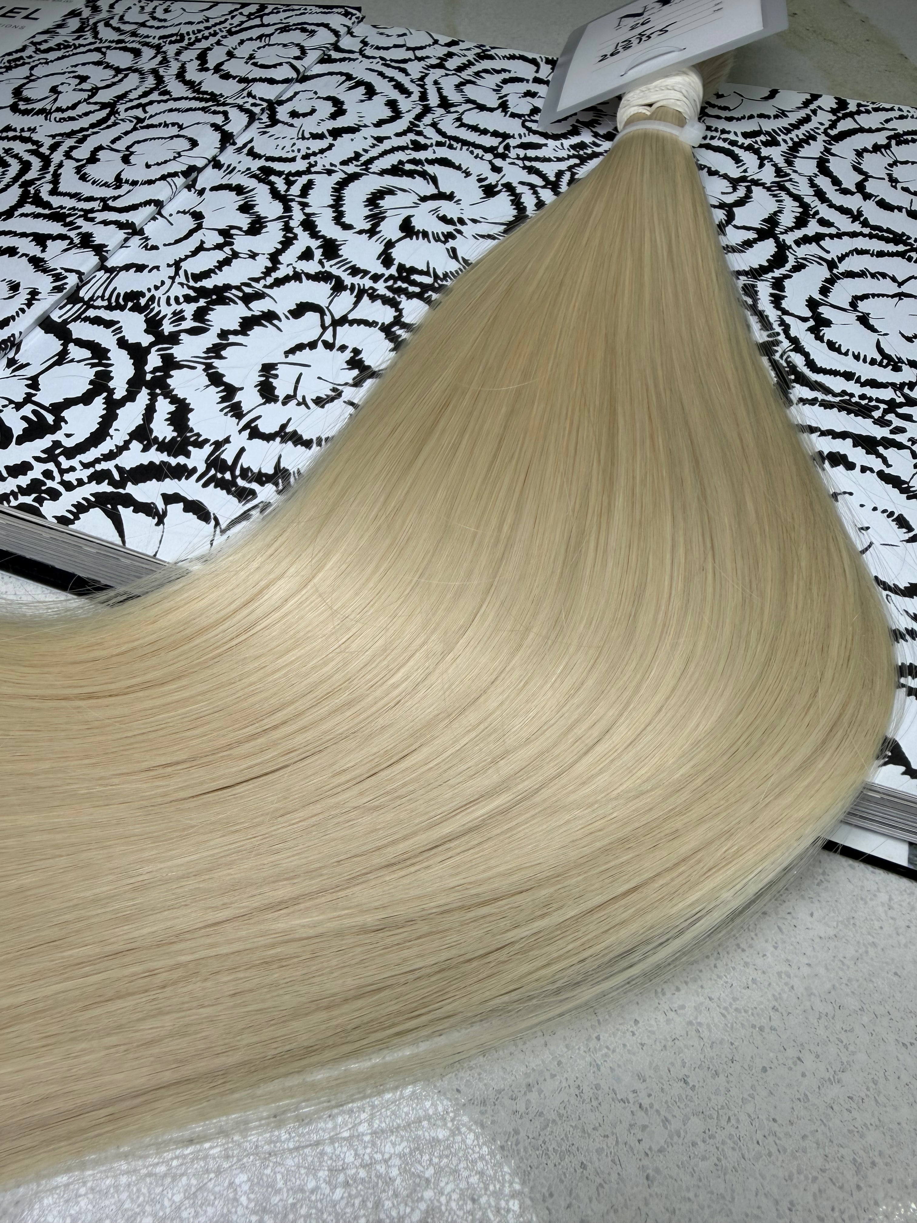 Premium Slavic Hair Blonde Straight Bulk 26 Inch | LuxHairNYC