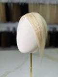 Slavic Gently Colored Blonde Curtain Bangs