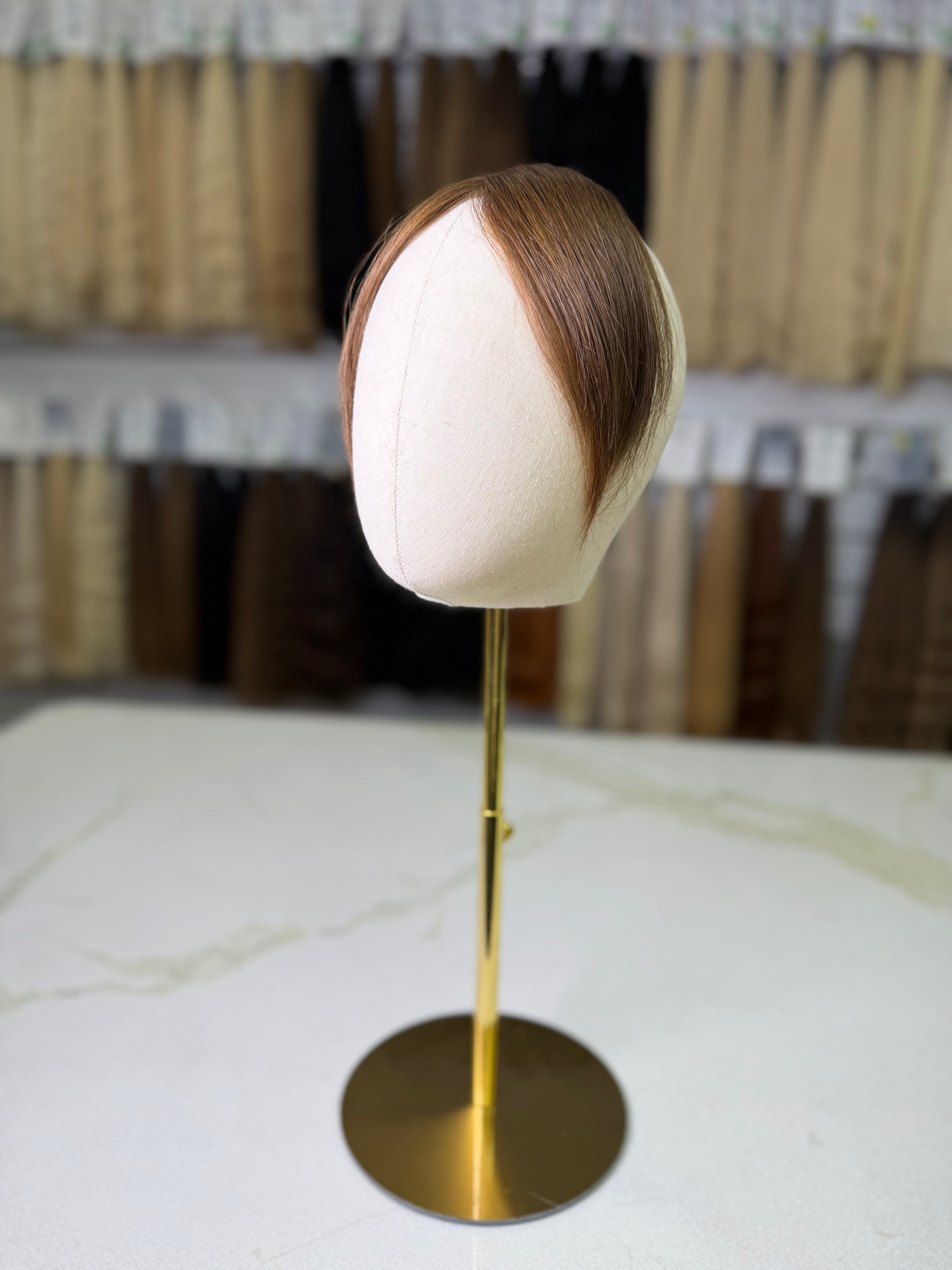 Slavic Virgin Hair Brown Curtain Bangs