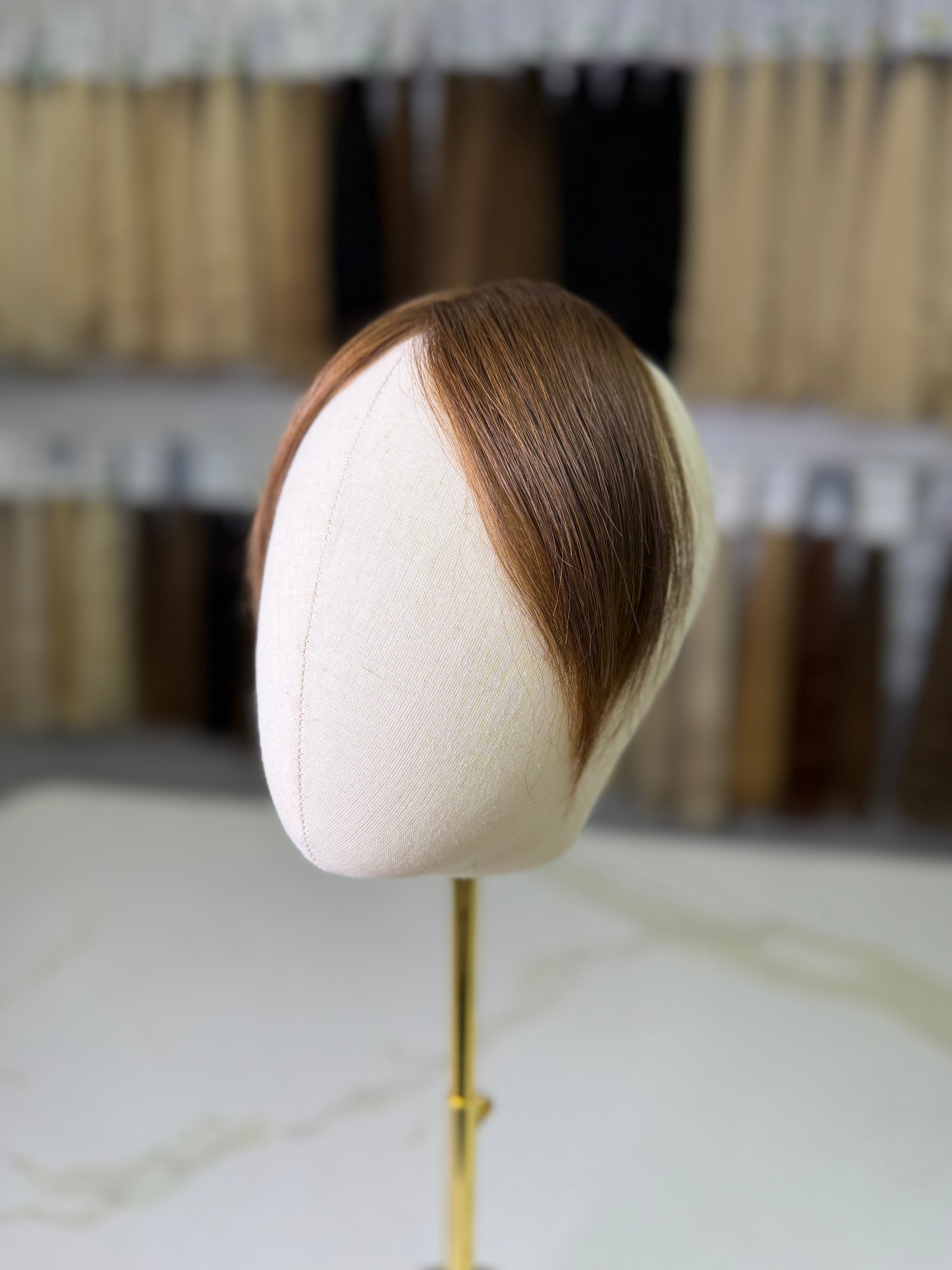 Slavic Virgin Hair Brown Curtain Bangs