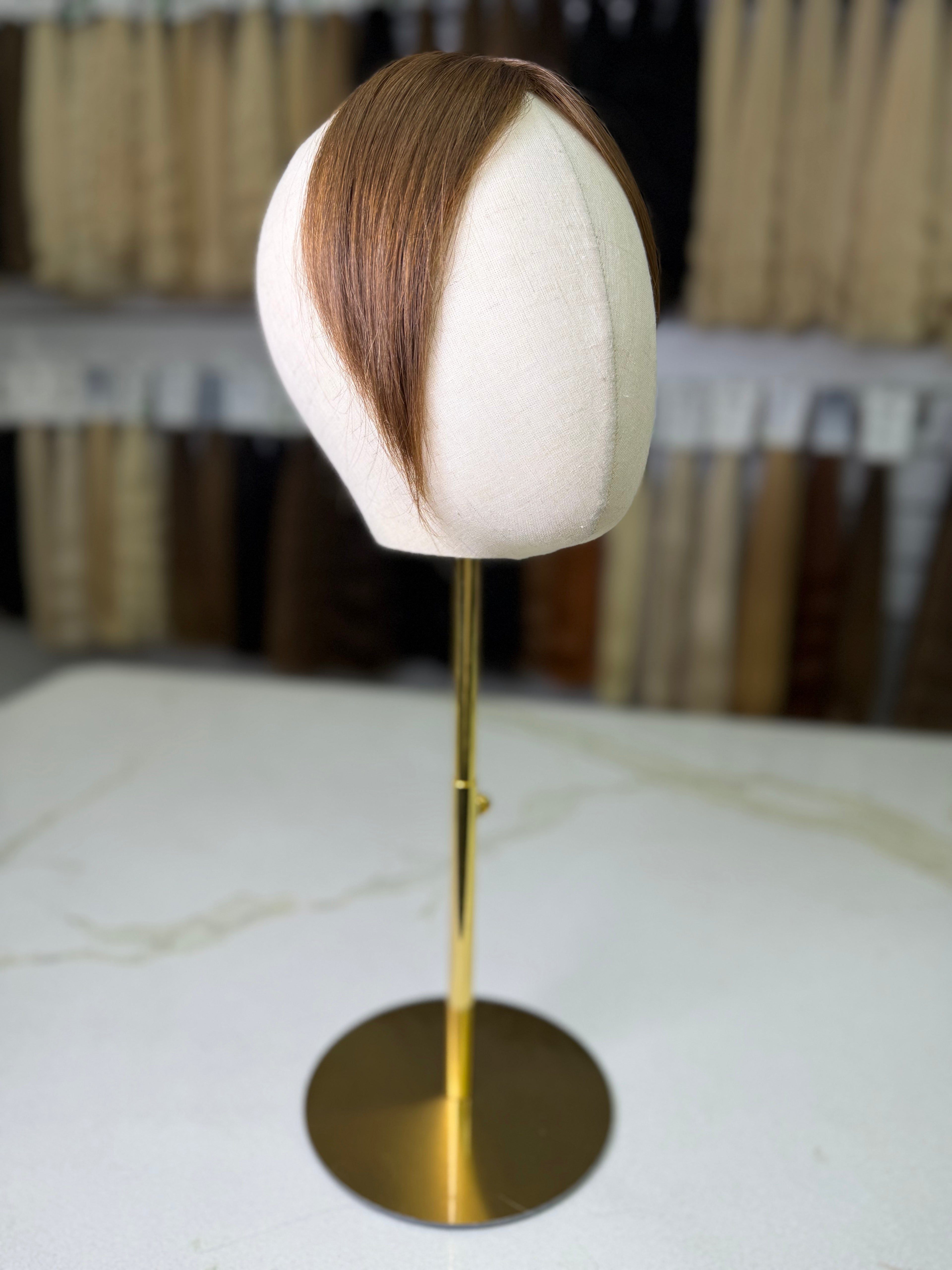 Slavic Virgin Hair Brown Curtain Bangs