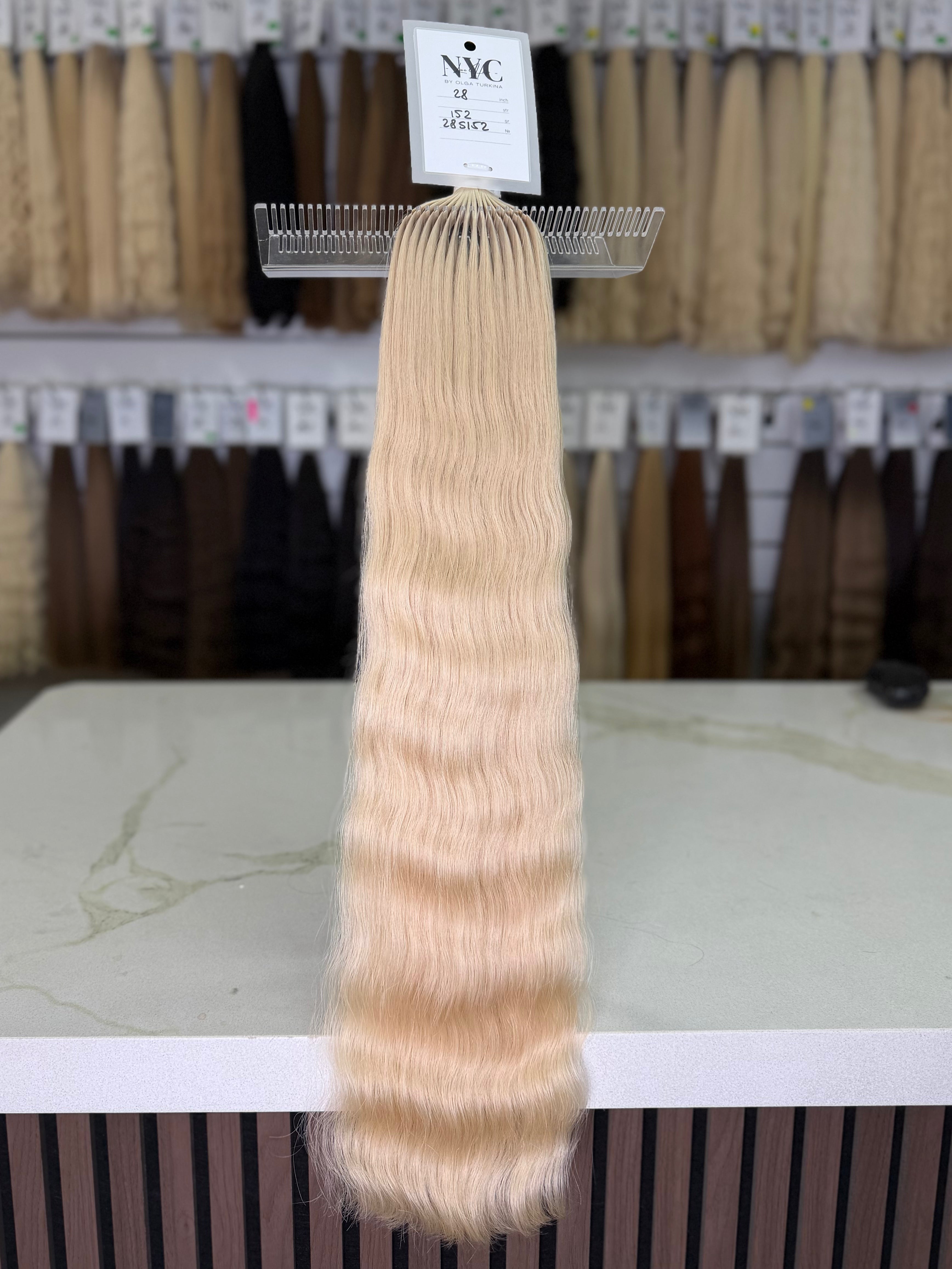 Premium Slavic Hair Blonde Wavy Bulk 28 Inch | LuxHairNYC