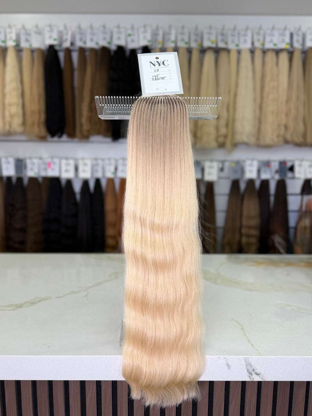 Premium Slavic Hair Blonde Wavy Bulk 28 Inch | LuxHairNYC