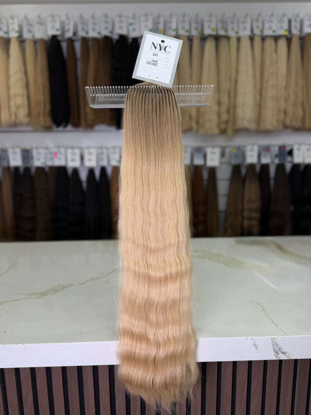 Premium Slavic Hair Blonde Ombre Wavy Bulk 30 Inch | LuxHairNYC