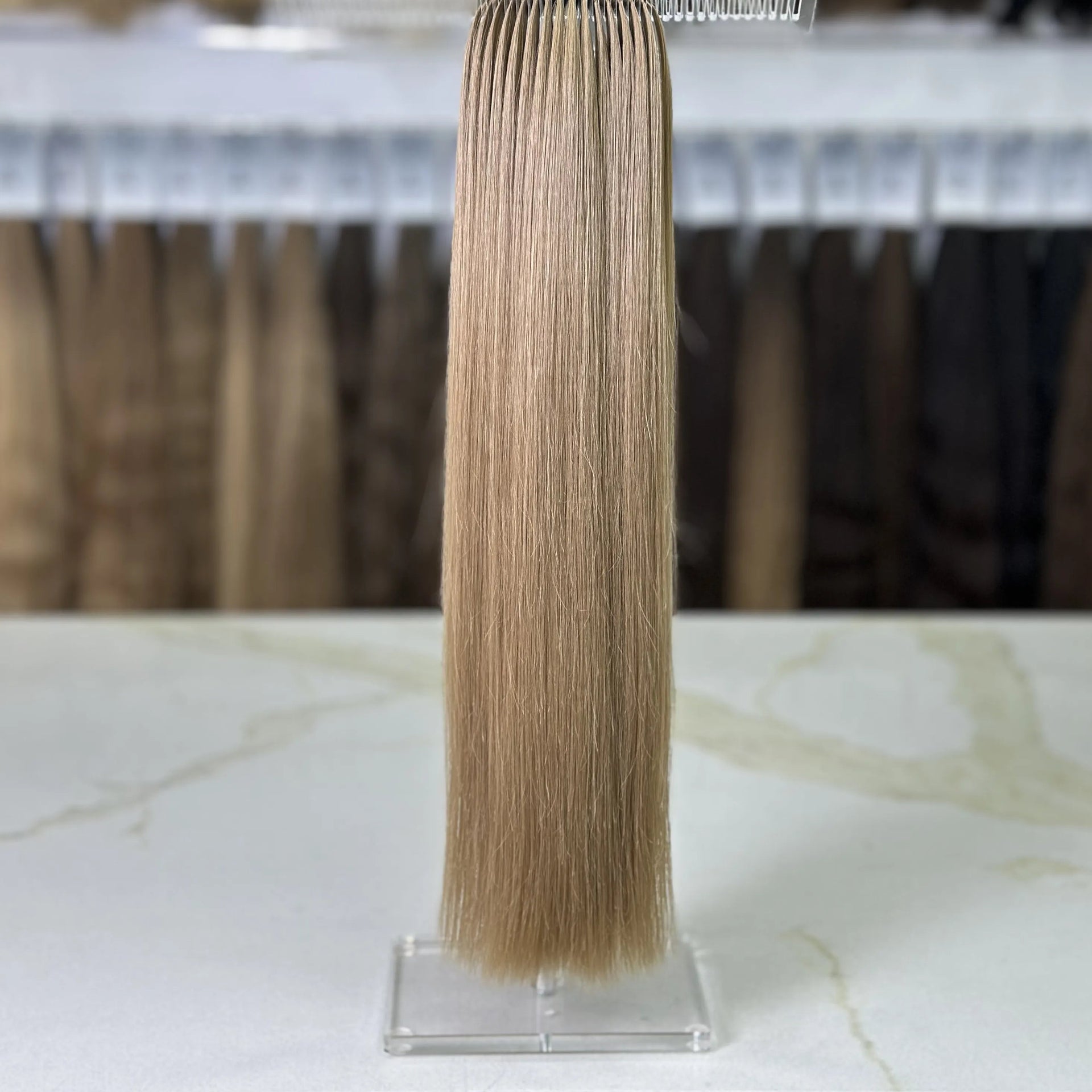 K-tip Slavic hair, colored, straight 20 inch, 137gr, 251 str