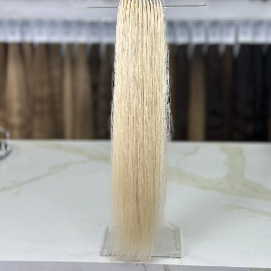 K-tip Slavic hair, colored, straight 22 inch, 73gr, 120 str