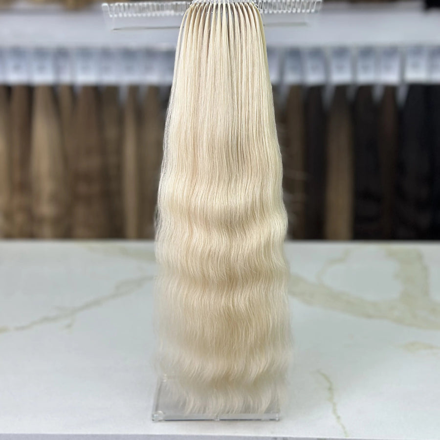 K-tip Slavic hair, colored, wavy 22 inch, 98gr, 182str