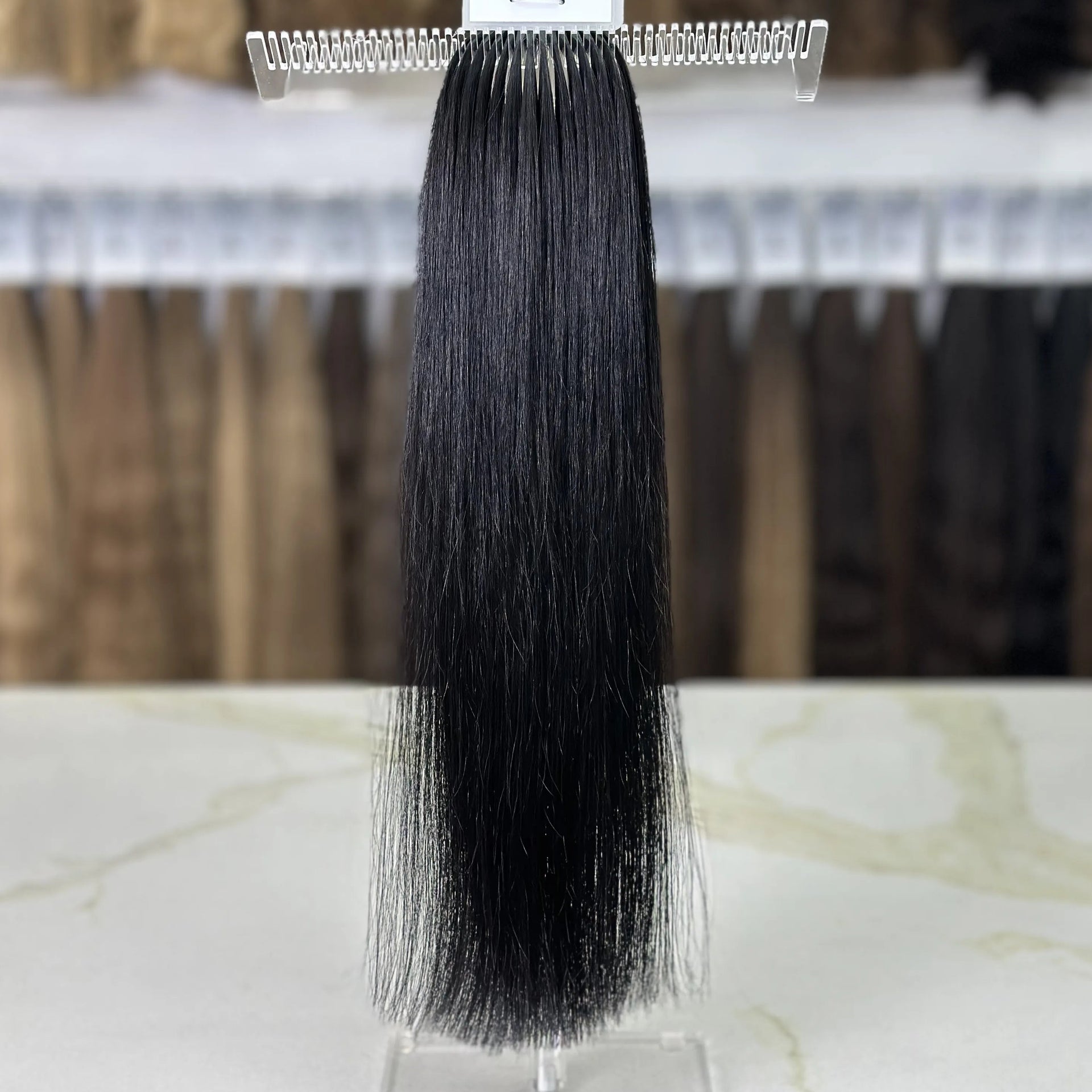 K-tip Slavic hair, colored, straight 20 inch, 78gr, 150str