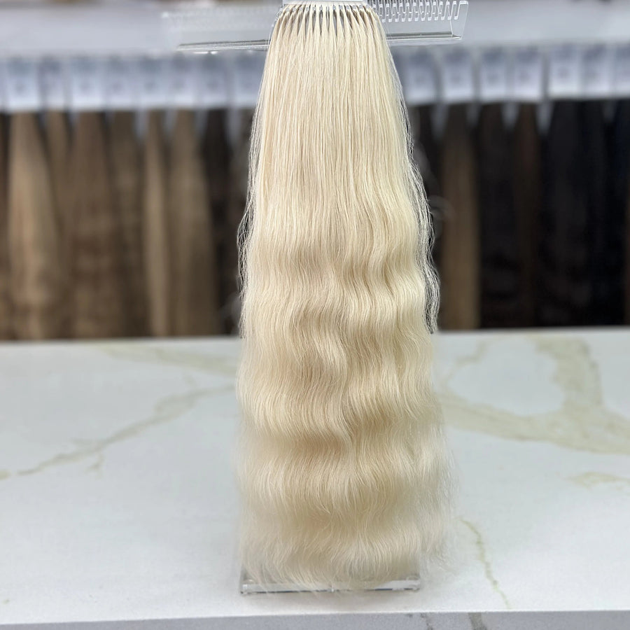 K-tip Slavic hair, colored, wavy 22 inch, 127gr, 219 str