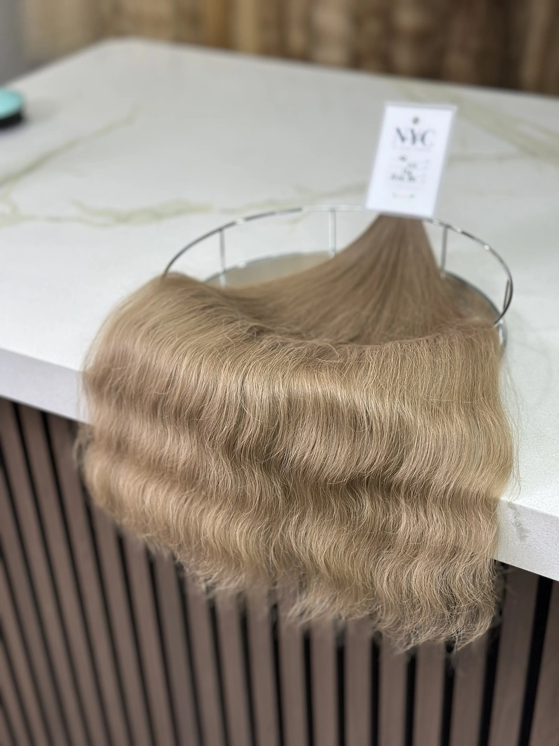 K-tip Slavic hair, colored, wavy 22 inch, 138gr, 213 str