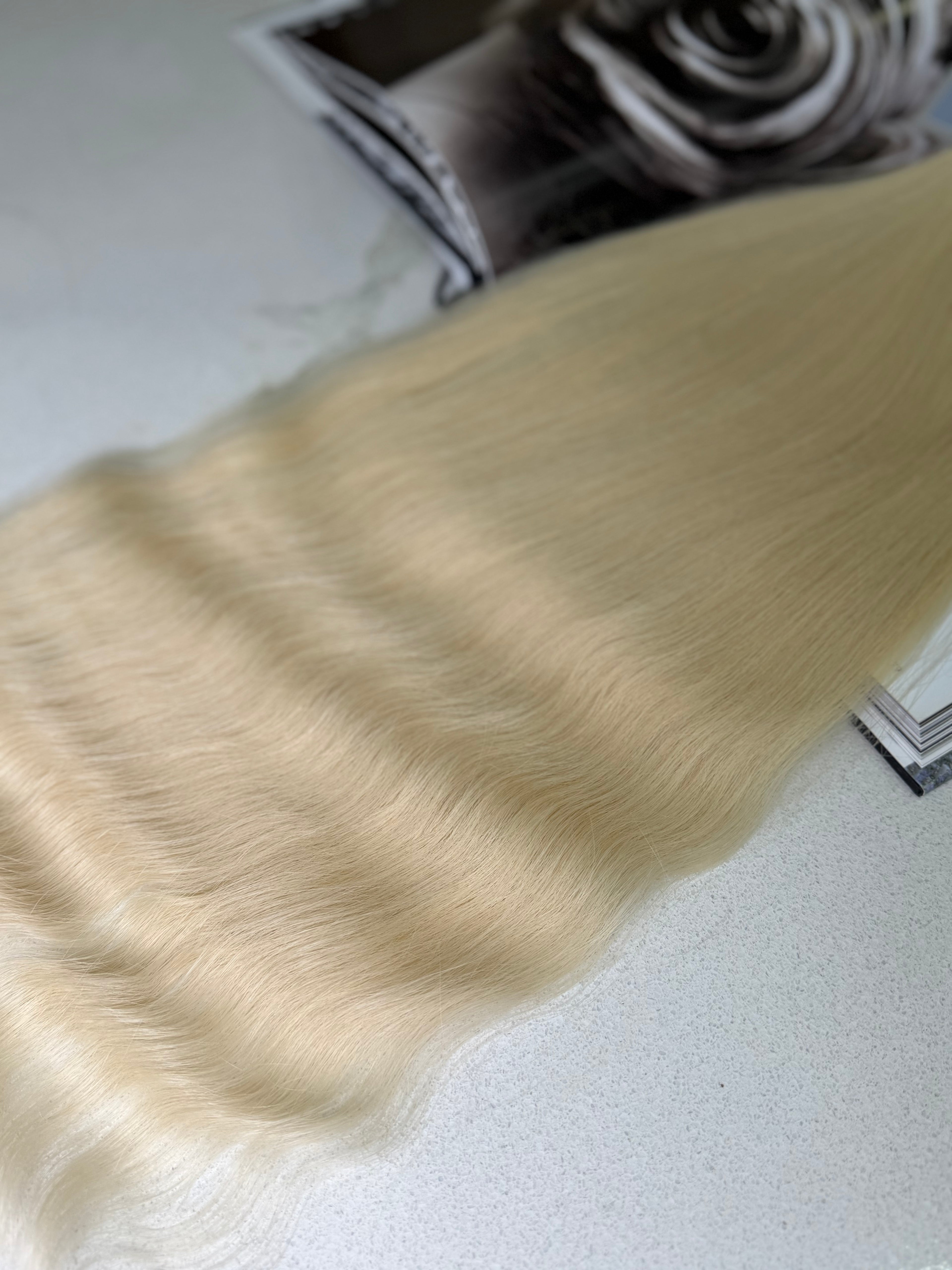 Premium Slavic Hair Blonde Wavy Bulk 24 Inch | LuxHairNYC