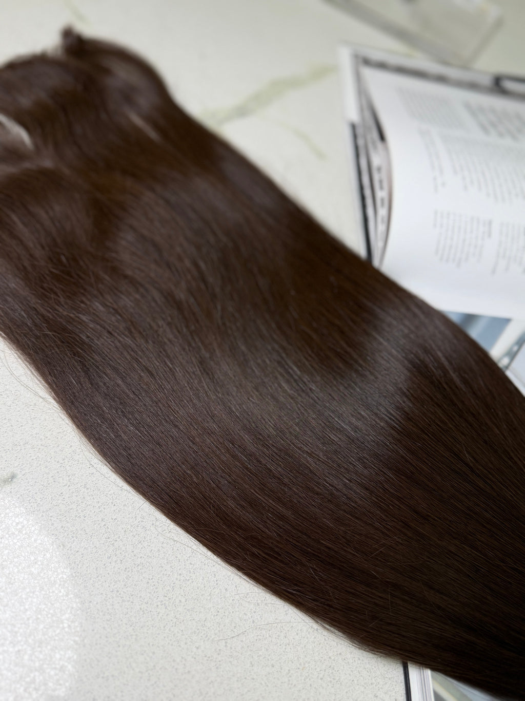 Premium Slavic Colored Hair Brown Wavy Bulk 24 Inch | LuxHairNYC