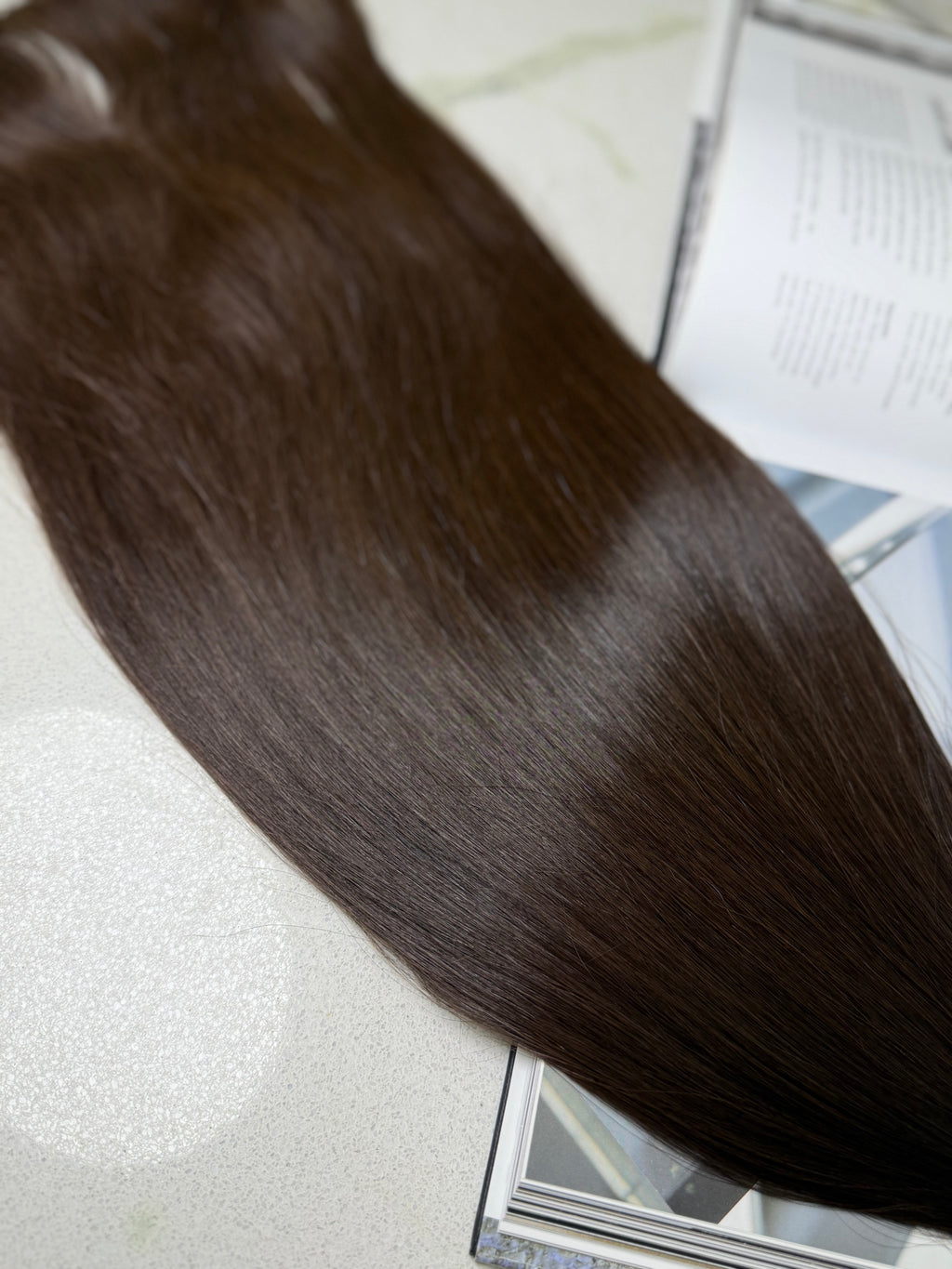 Premium Slavic Colored Hair Brown Wavy Bulk 24 Inch | LuxHairNYC