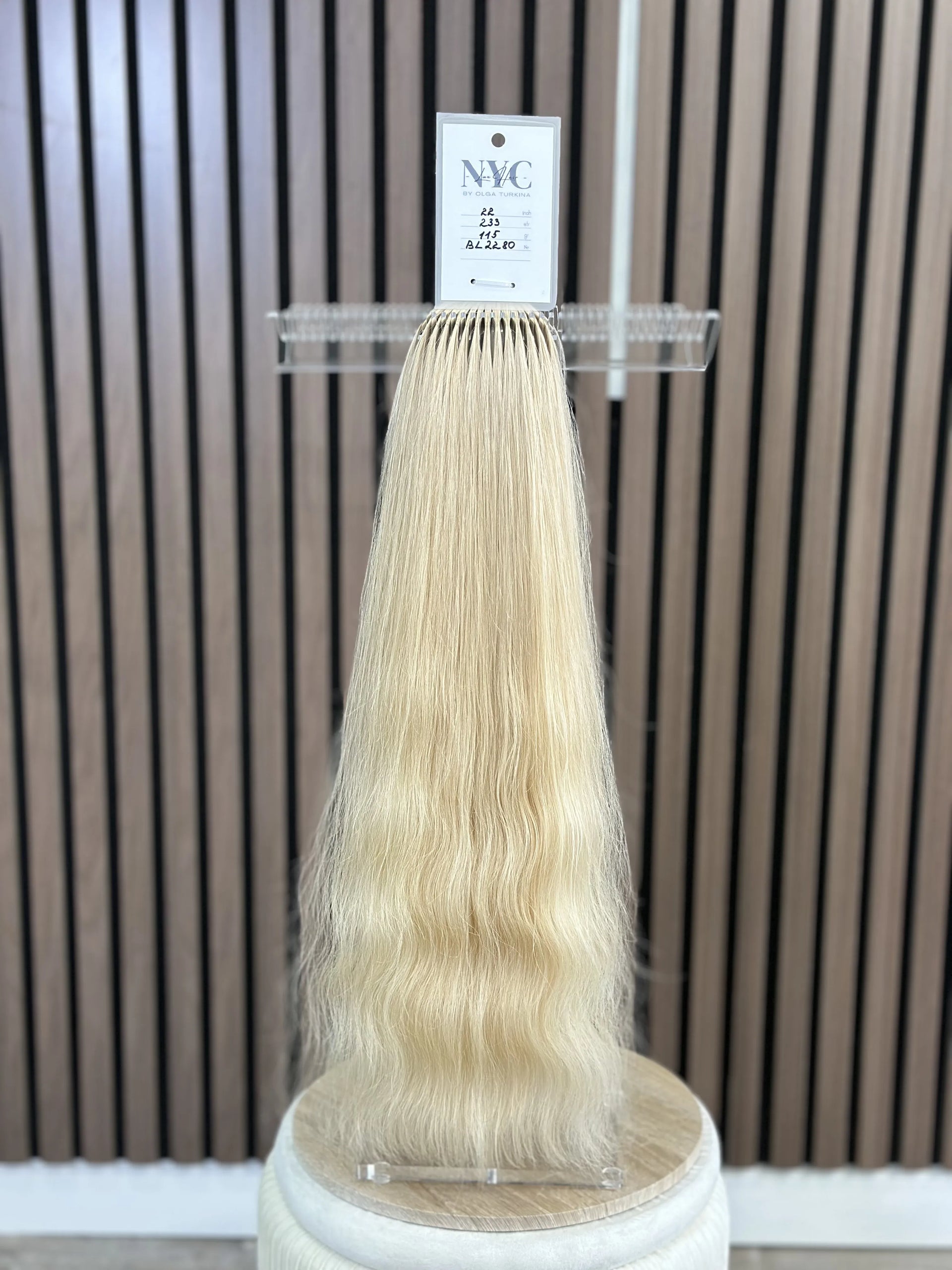 K-tip Slavic hair, colored, wavy 22 inch, 115gr, 233 str
