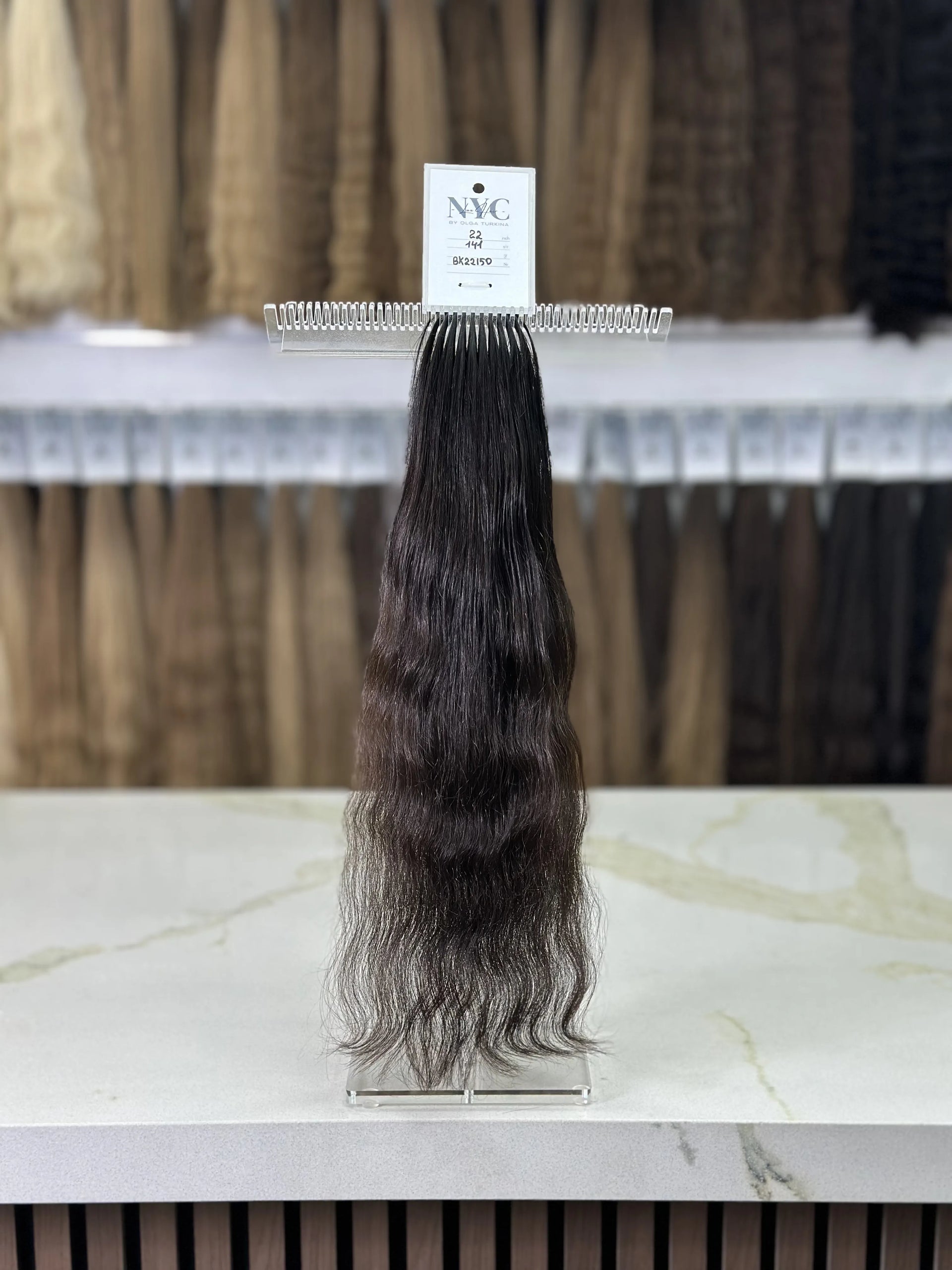 K-tip Slavic hair, colored, wavy 22 inch, 72gr, 141str
