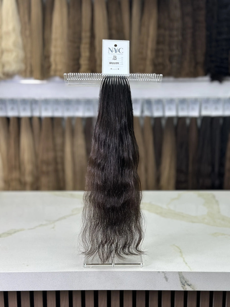 K-tip Slavic hair, colored, wavy 22 inch, 72gr, 141str