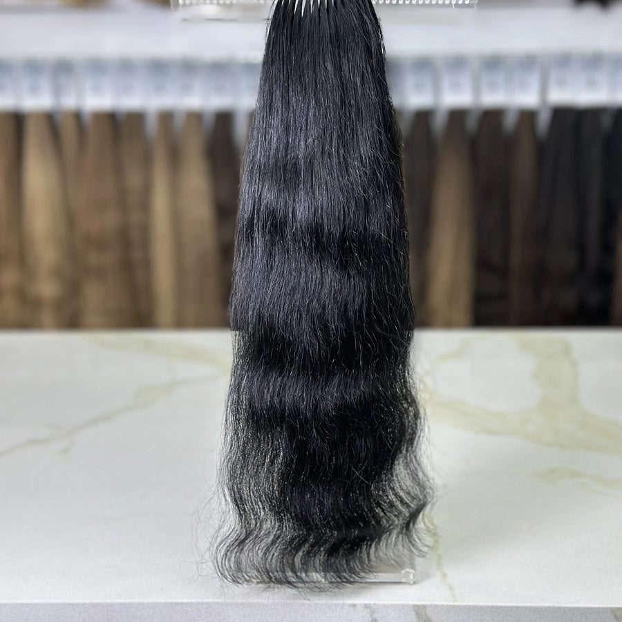 K-tip Slavic hair, colored, wavy 22 inch, 107gr, 203str