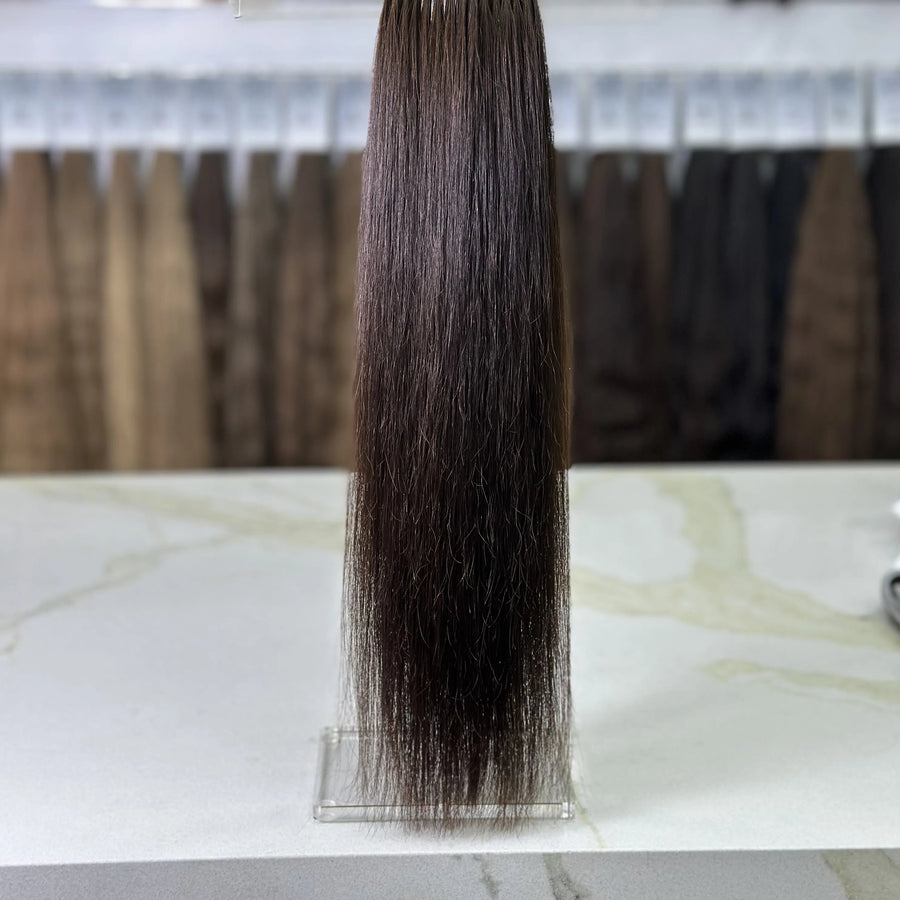 K-tip Slavic hair, colored, straight 22 inch, 94gr, 160str