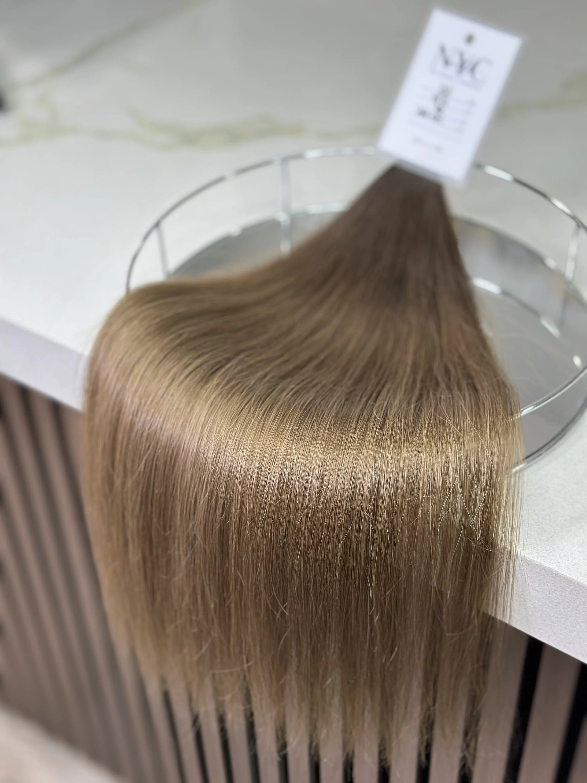 K-tip Slavic hair, colored, straight  22 inch, 110gr, 215str