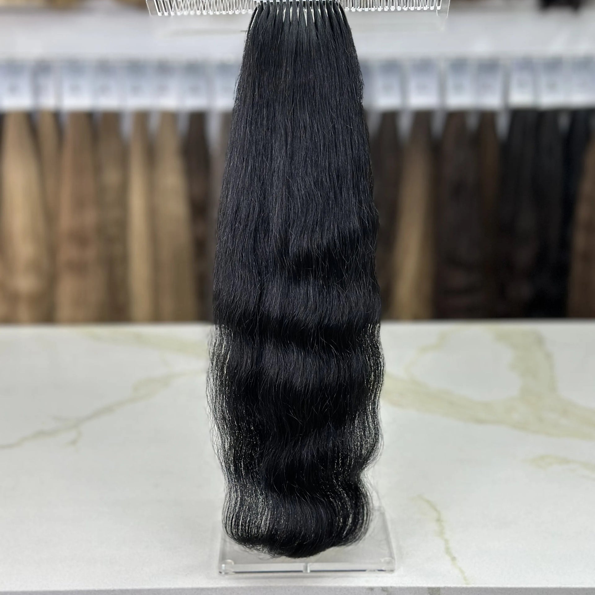 K-tip Slavic hair, colored, wavy 22 inch, 100gr, 181str