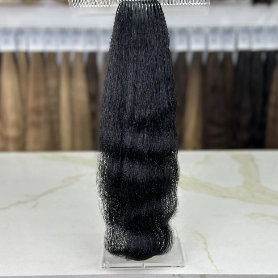 K-tip Slavic hair, colored, wavy 22 inch, 100gr, 181str